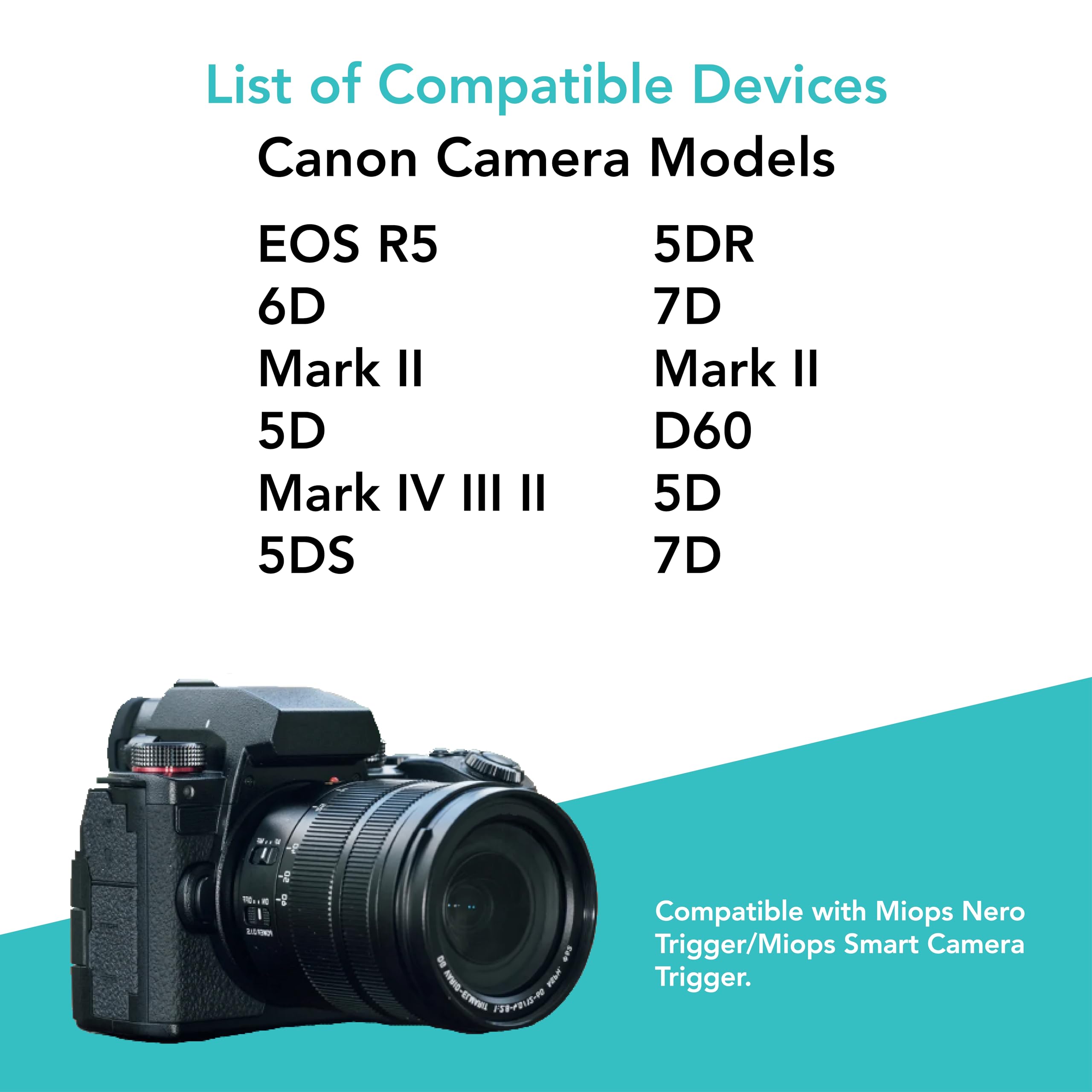 Foto&Tech 2.5Mm-C3 Remote Control Shutter Release Cable Cord Compatible With Miops Nero Smart Camera Trigger, Compatible With Ca