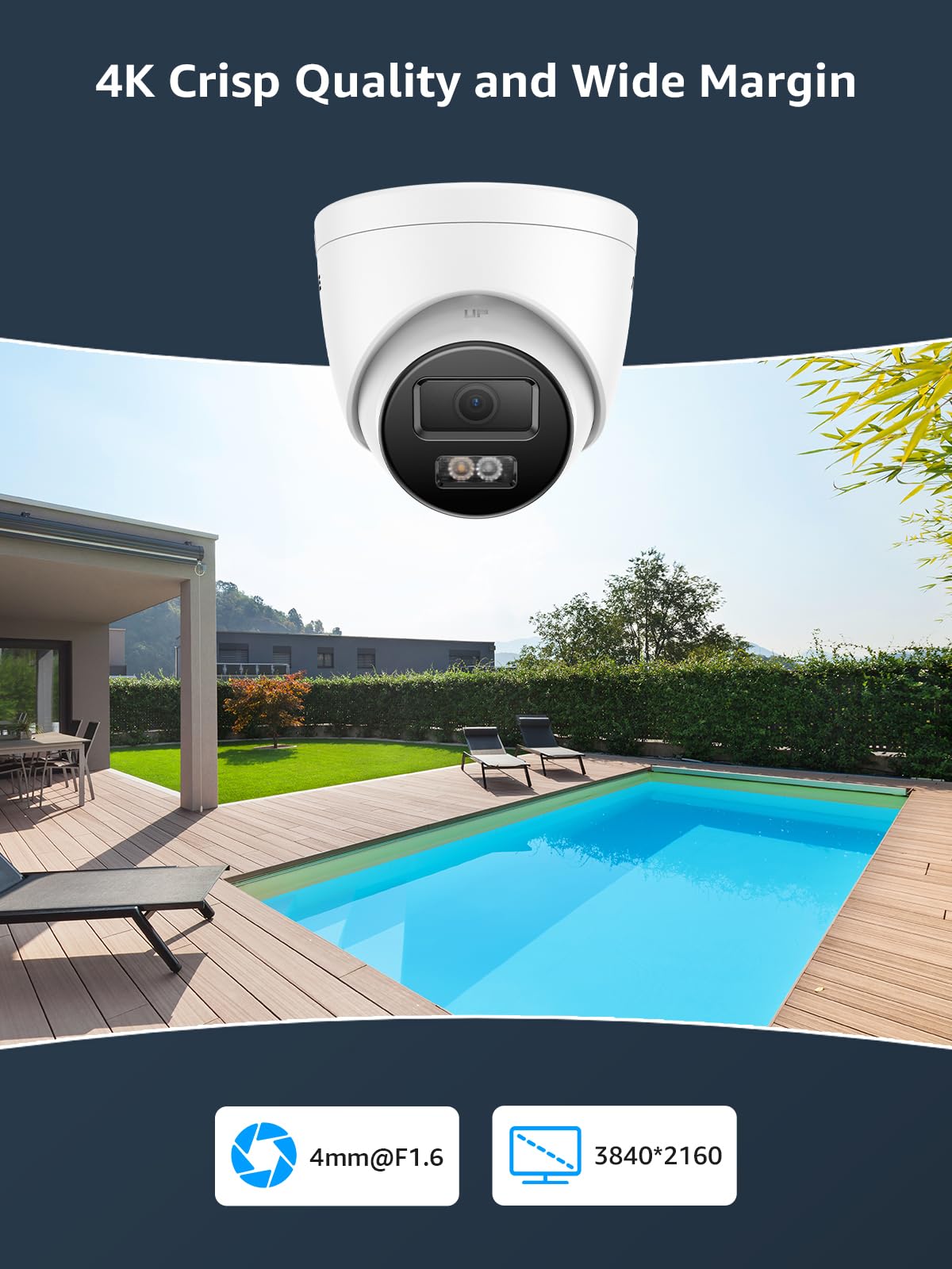 Annke 4K Poe Security Camera System With Audio Recording, 8 Channel 12Mp H.265+ Nvr With 4Pcs 8Mp Ip Turret Cams, Wide Angle, Ip67 Waterproof, Smart Dual Light, Ai Human&Vehicle Detection(2Tb Hdd)