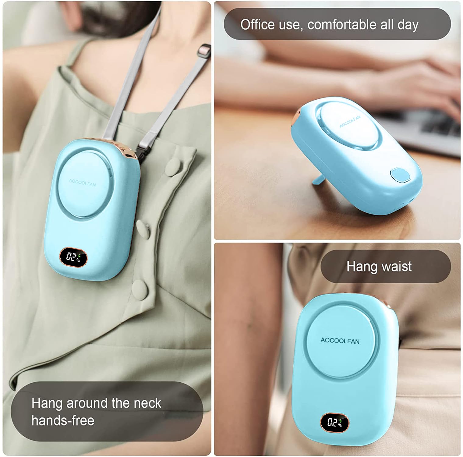 Portable Neck Fan, Handheld Mini Fan Small Personal Fan, Hand Held Fan Usb Rechargeable Eyelash Fan For Kids Girls Boys Woman Ma