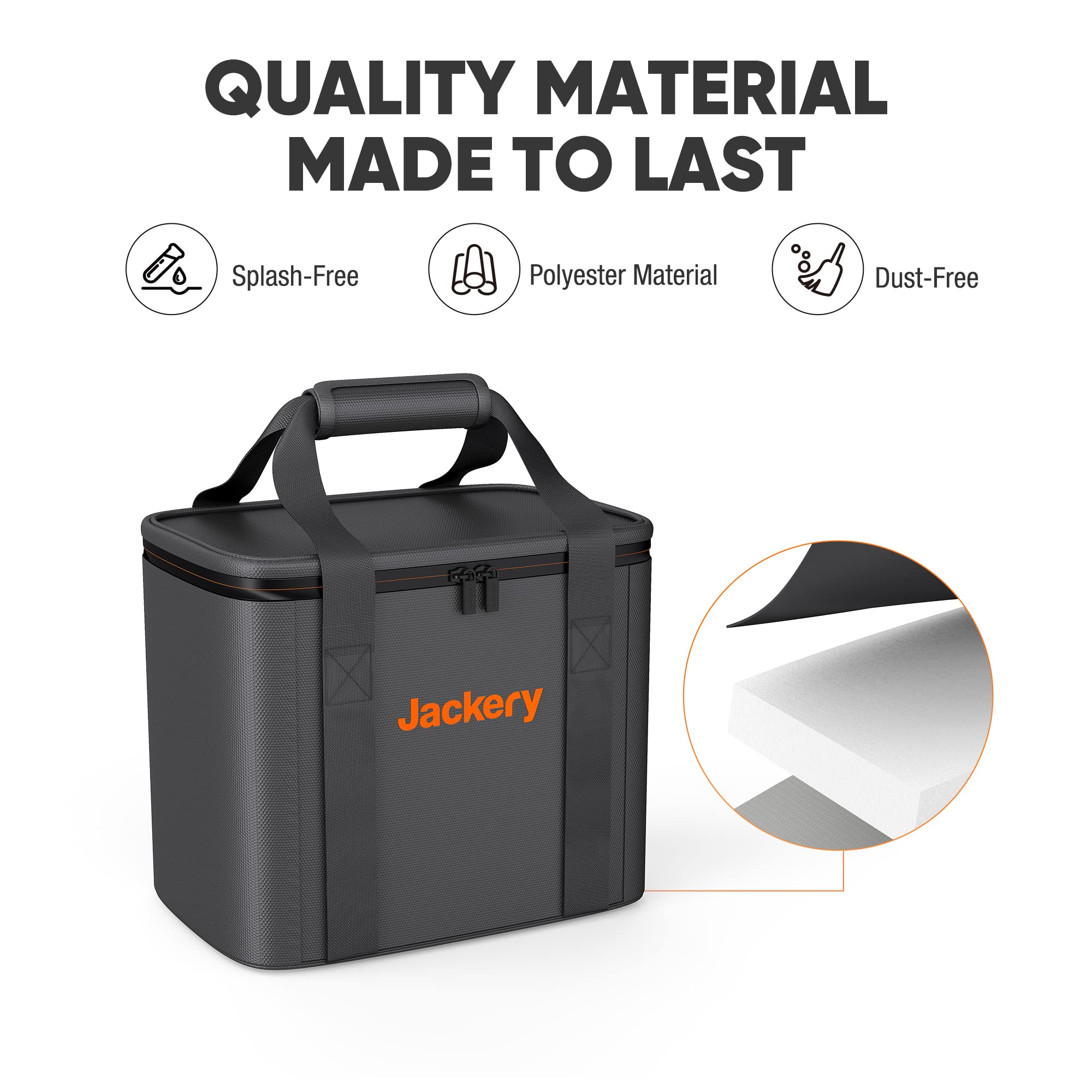 Jackery Carrying Case Bag (S Size) For Explorer 240/300 / 500 Portable Power Station   Black (Power Station Not Included)