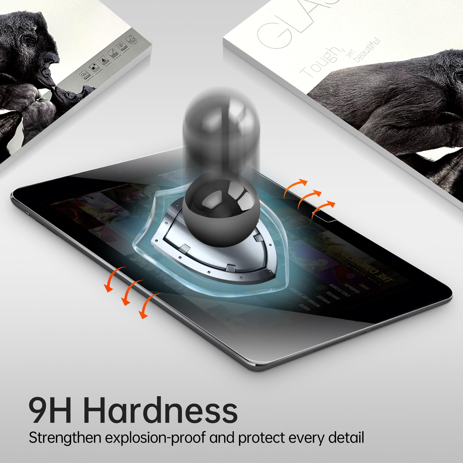 Ipad 10.9 Inch Tablet (2022 Release, 10Th Generation, A2696/A2757/A2777) Privacy Screen Protector, Scratch Resistant 9H Duromete