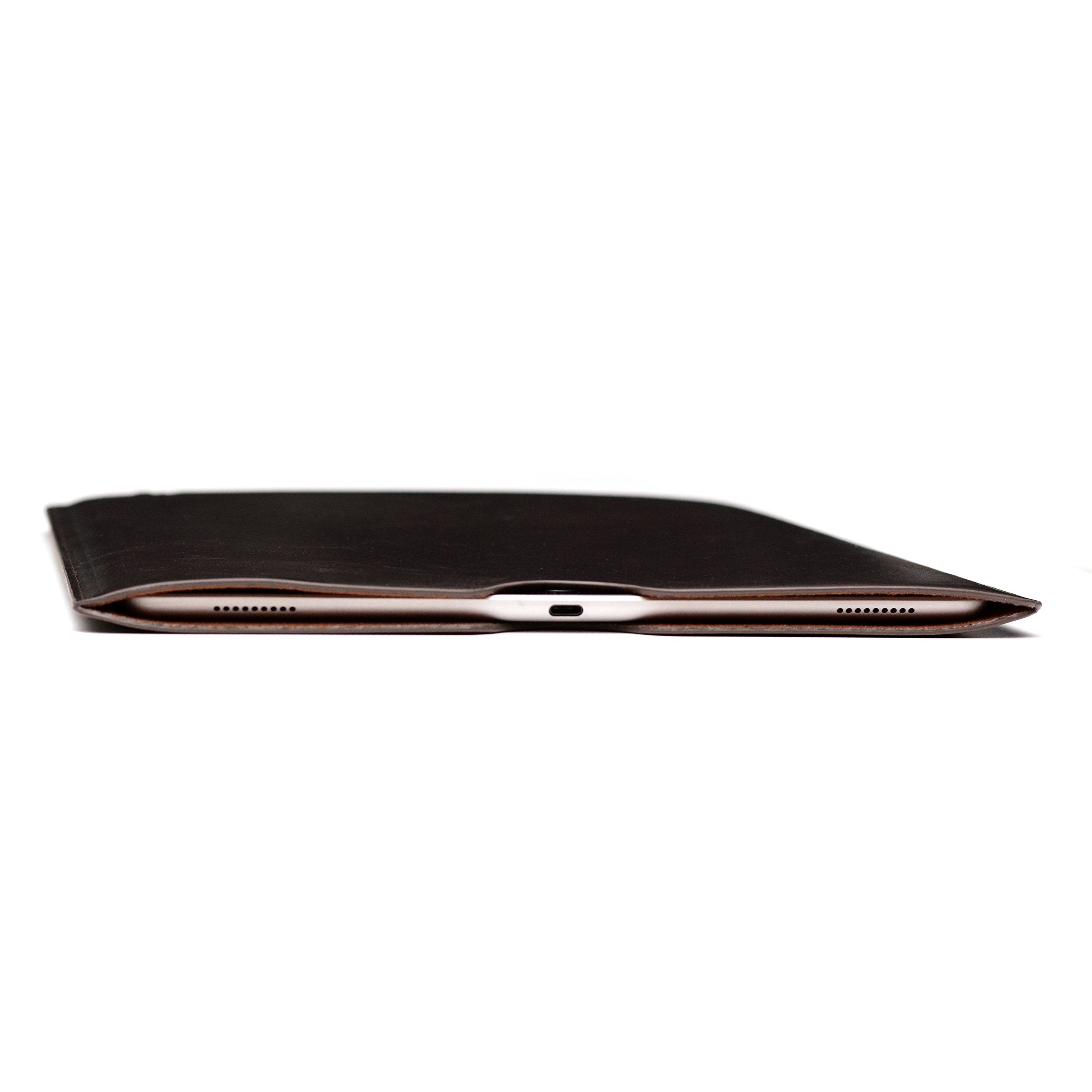 Dockem Executive Sleeve For Ipad Pro 12.9 (2015 & 2017): Premium Dark Brown Synthetic/Vegan Leather Lined With Soft Microfiber F