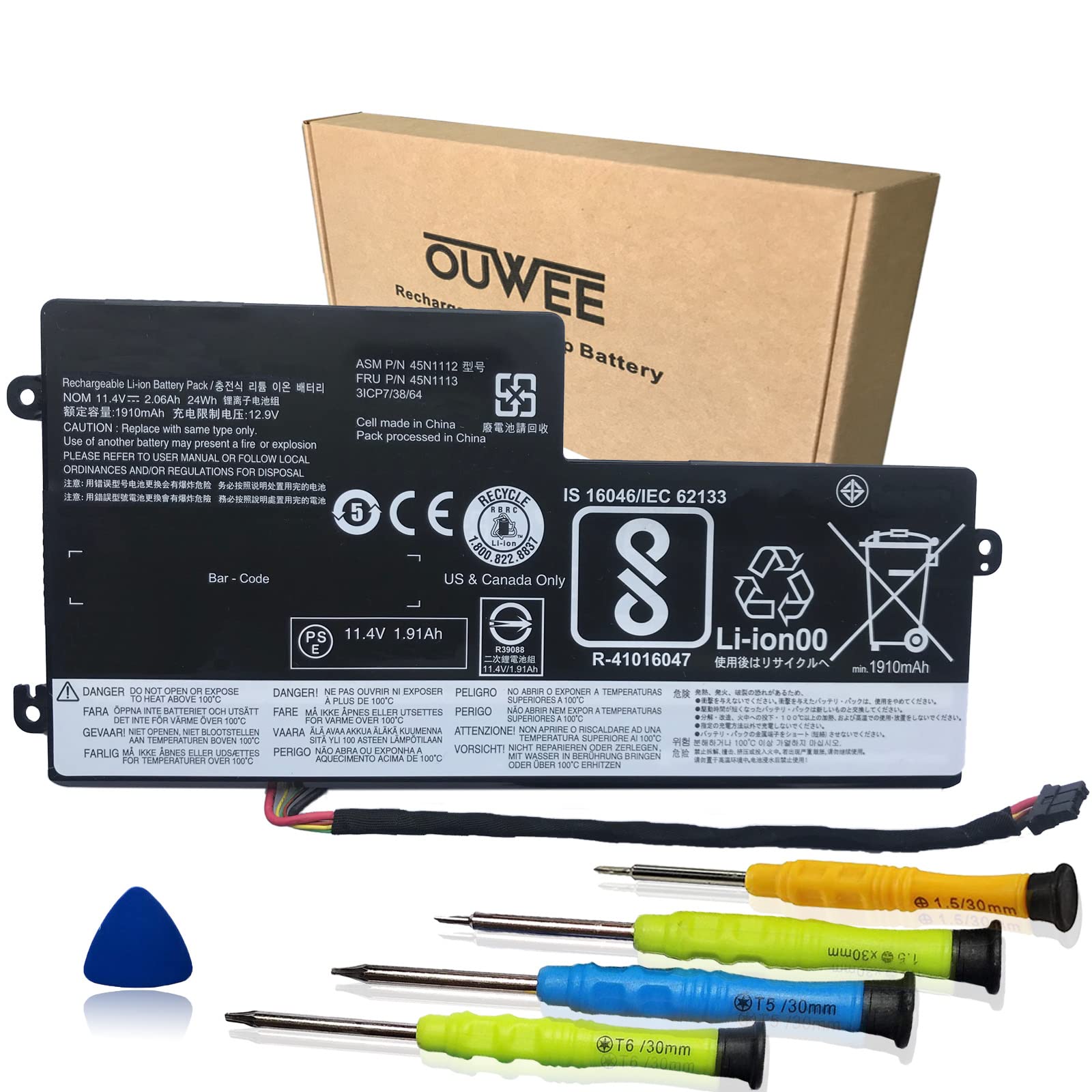 Ouwee 45N1112 Laptop Battery Compatible With Lenovo Thinkpad A275 T440 T440S T450 T450S T460 X230S X240 X240S X250 X260 X270 Ser