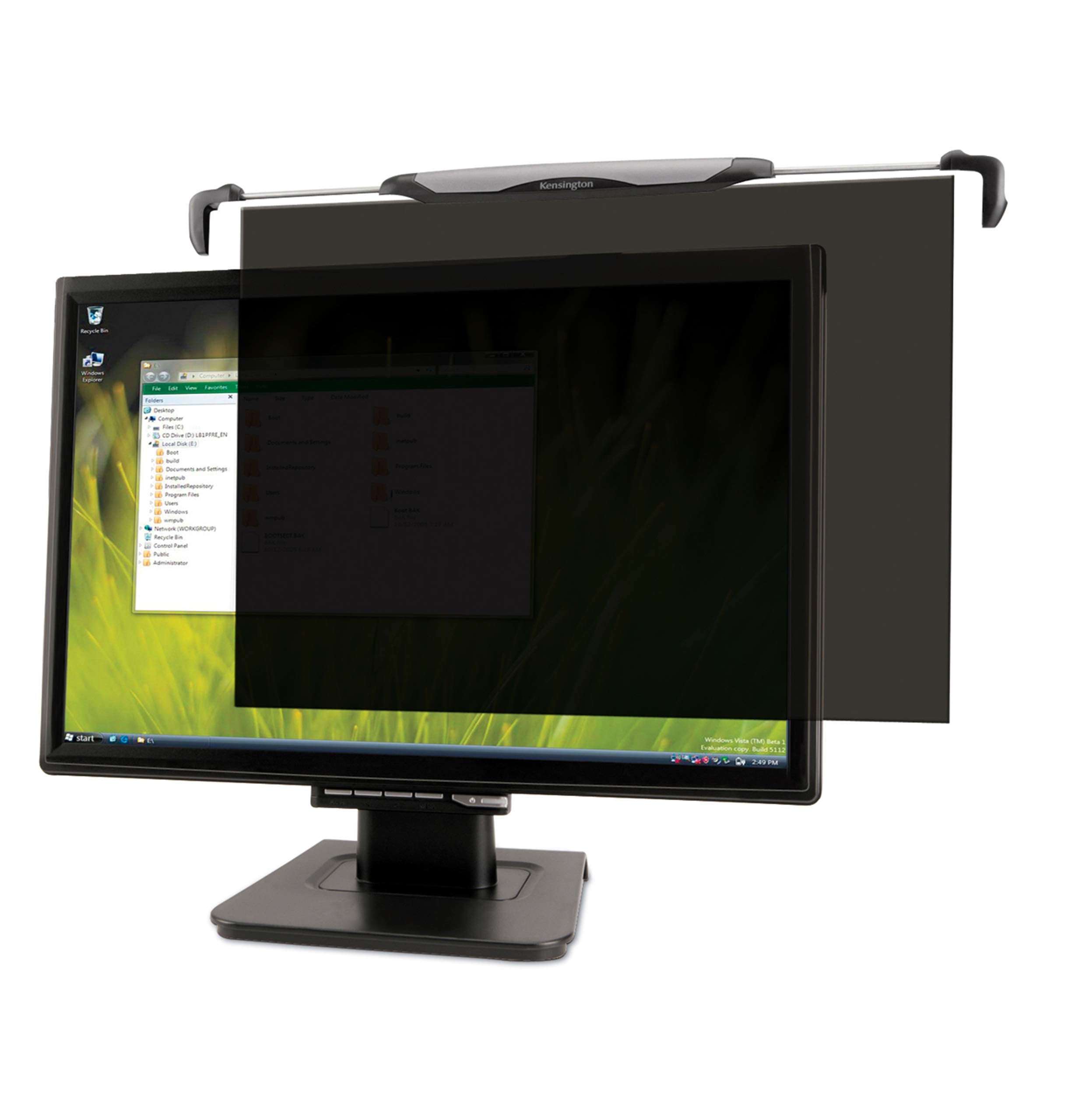 Kensington Fs240 Snap2 Privacy Screen For 22 Inch To 24 Inch Widescreen 16:10 And 16:9 Monitors (K55315Ww),Black