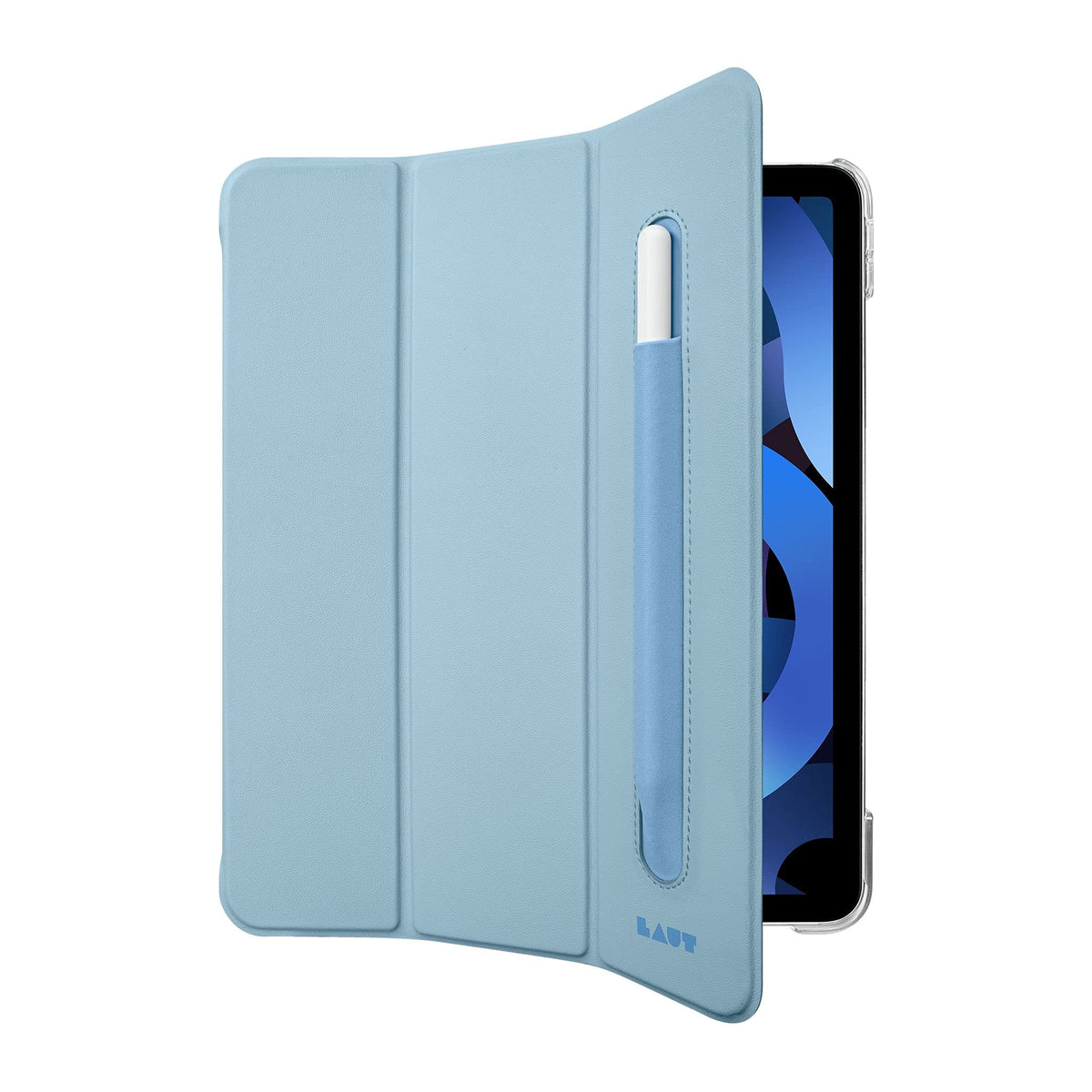 Laut   Huex Folio Case Compatible With Ipad Air 10.9 Inch (2020) | Built In Apple Pencil Holder | Crystal Clear Hard Back Casing