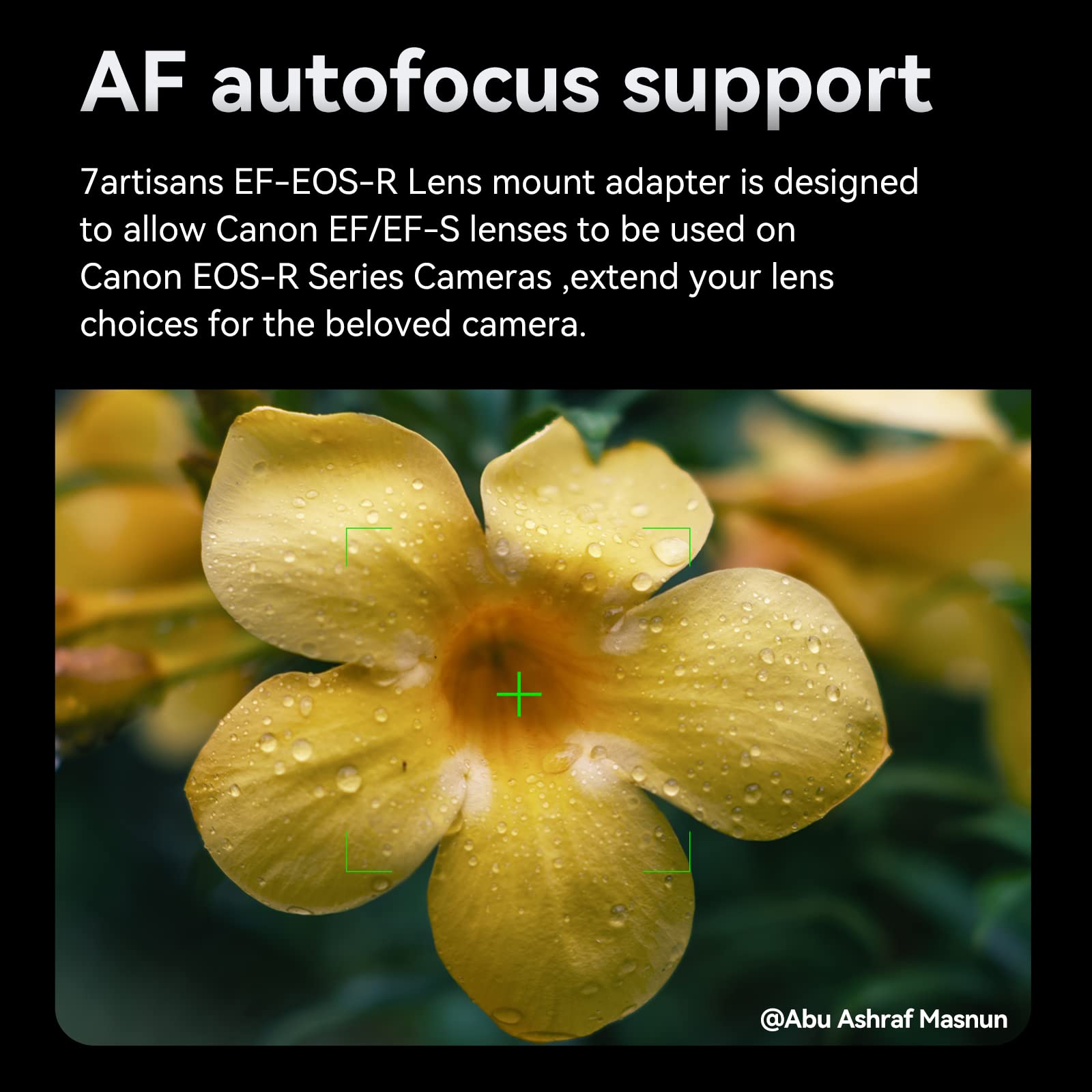 7Artisans Ef Eos R Lens Adapter Auto Focus Lens Speedbooster Converter Ring Compatible For Canon Ef/Ef R Lens And Canon Eos R Mo