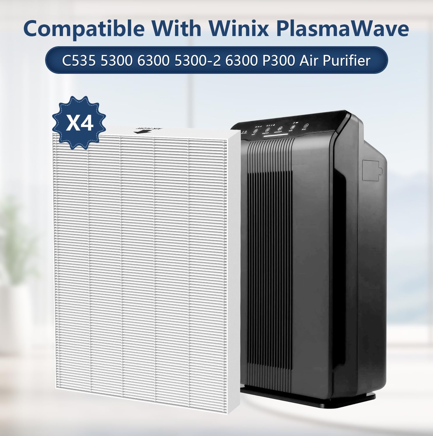 C535 Replacement Filter Compatible With Winix C535 Replacement Filtetr For Winx Plasmawave 5300 2, C535, P300, 6300 2, 5300, 900
