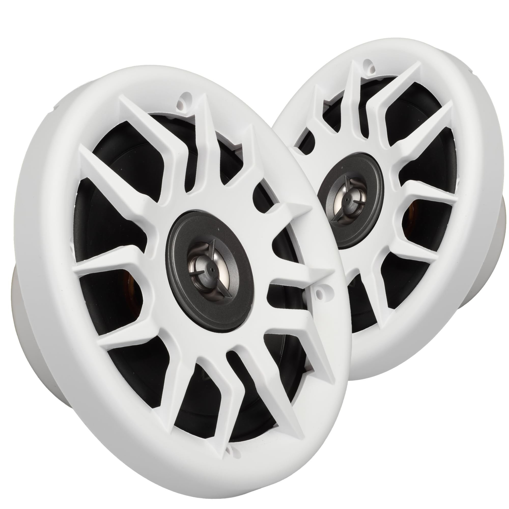 Magnadyne Marine Audio Speakers, 80 Watts, 6.5 Inch, Water Resistant, UV-Resistant, with Metallic Dome Tweeter, High-Performance