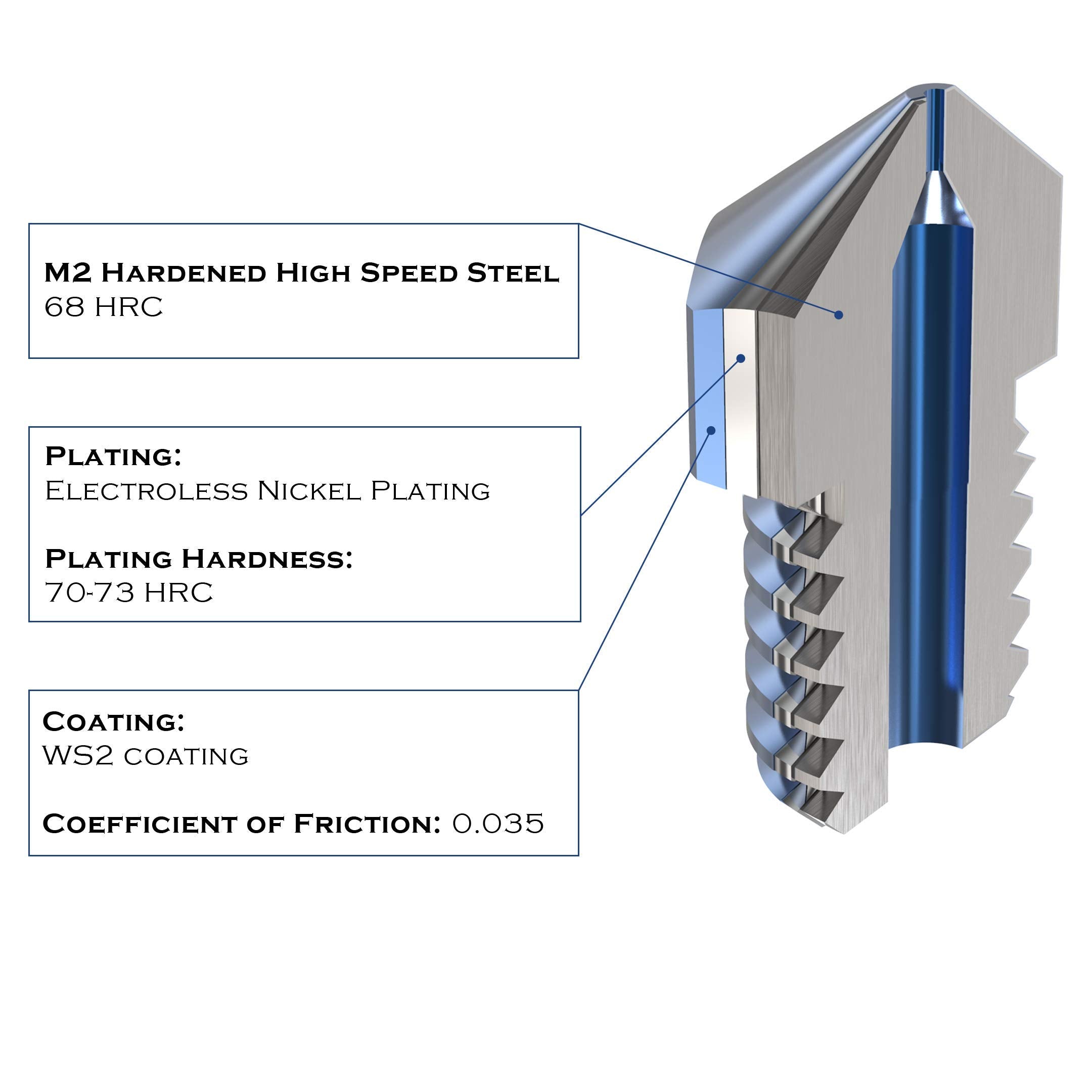 Microswiss Mk8 Plated M2 Hardened High Speed Steel Nozzle (.4Mm)