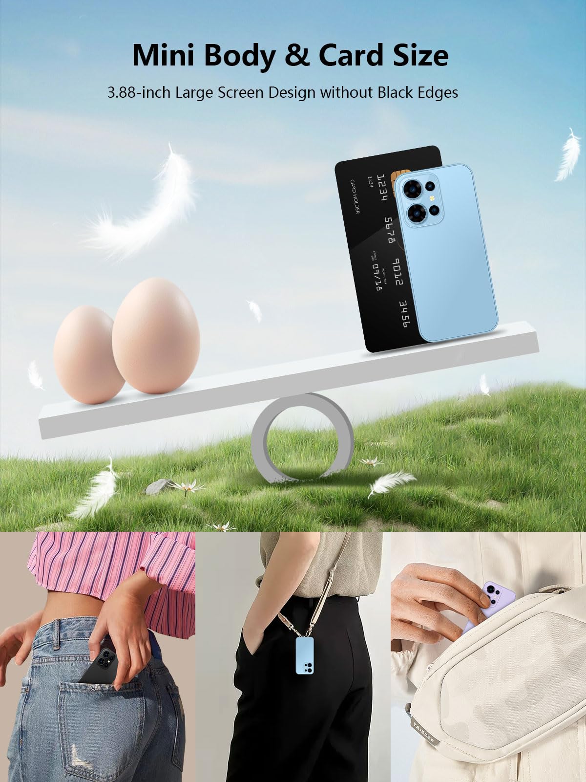 Soyes Mini Phone 64Gb Unlocked 4G Worlds Smallest Mini Smartphone With 3.88 Hd Touch Screen Compact Backup Mobile Phone For K