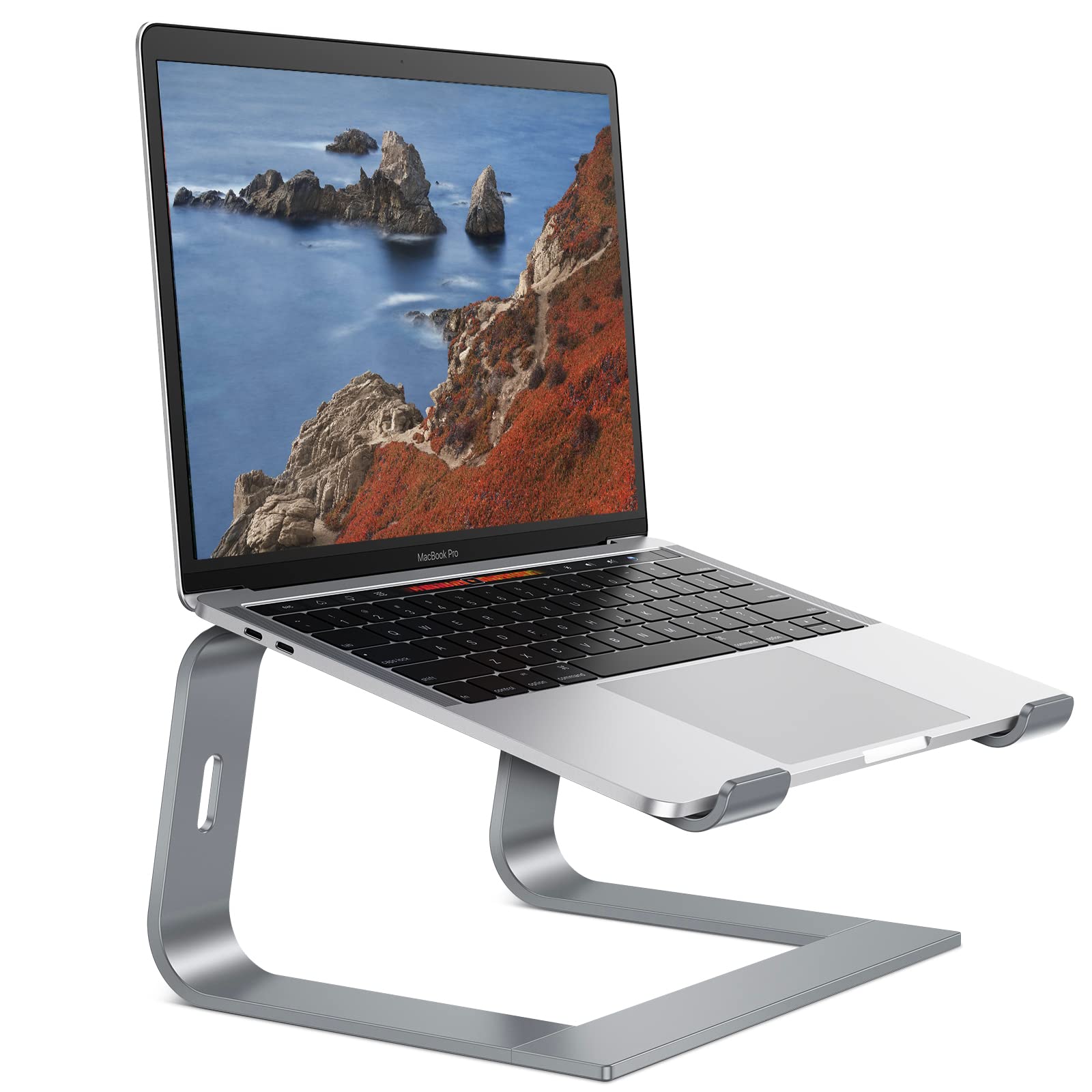 Omoton Laptop Stand For Desk, Detachable Laptop Riser, Aluminum Laptop Holder, Compatible With Macbook Air/Pro, Dell, Hp, And Al