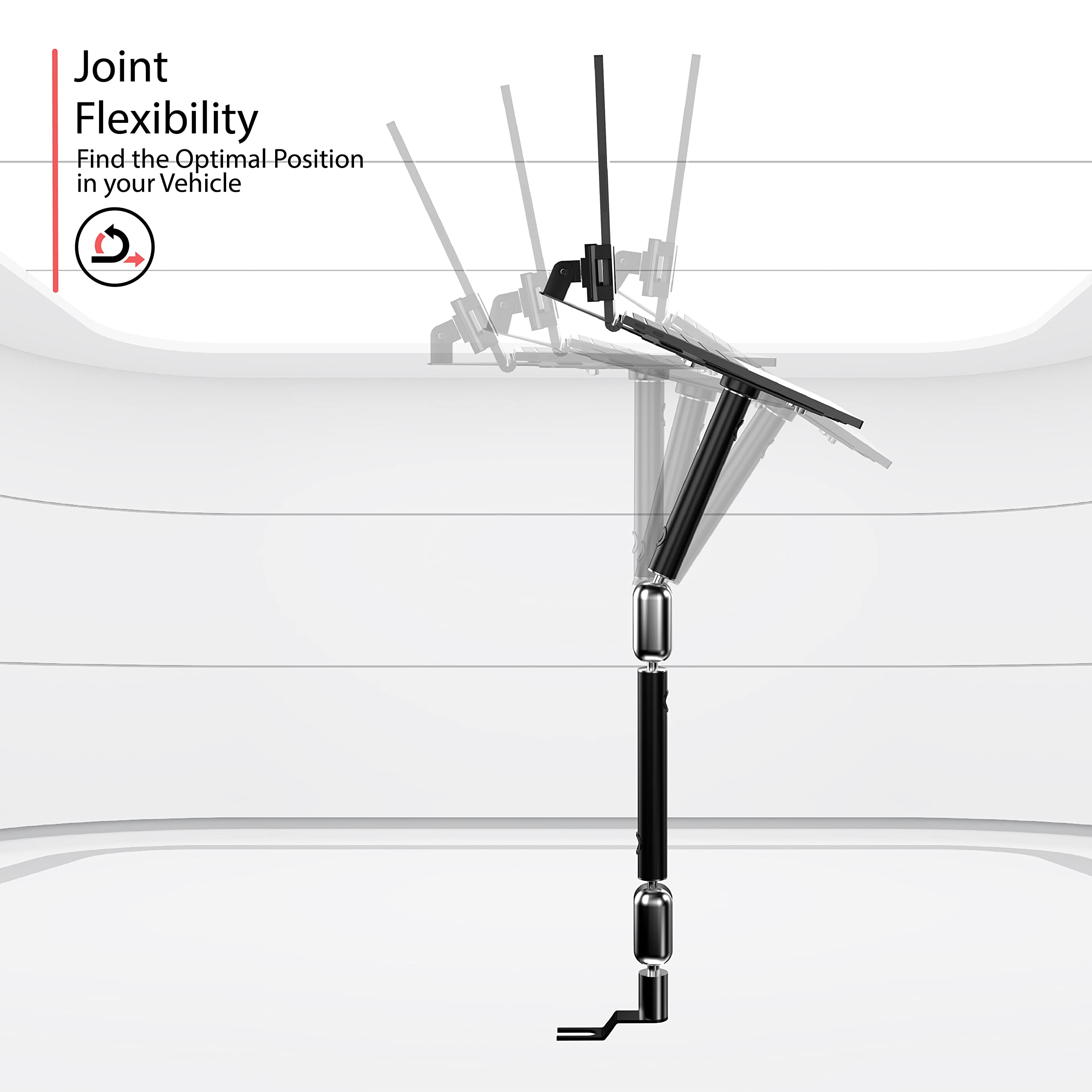 Cta Digital Laptop Arm   Cta Security Laptop Arm With Vesa Mounting Base For Delivery Vehicles, Law Enforcement Cars, And Ride S
