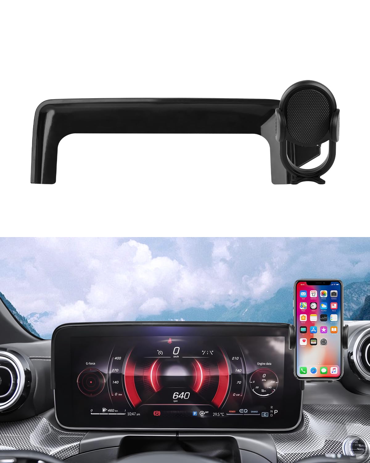 Autorder Car Phone Holder For 2022 2024 Mercedes Benz C Class/2023 2024 Glc Accessories Phone Mount Screen Cell Phone Automobile