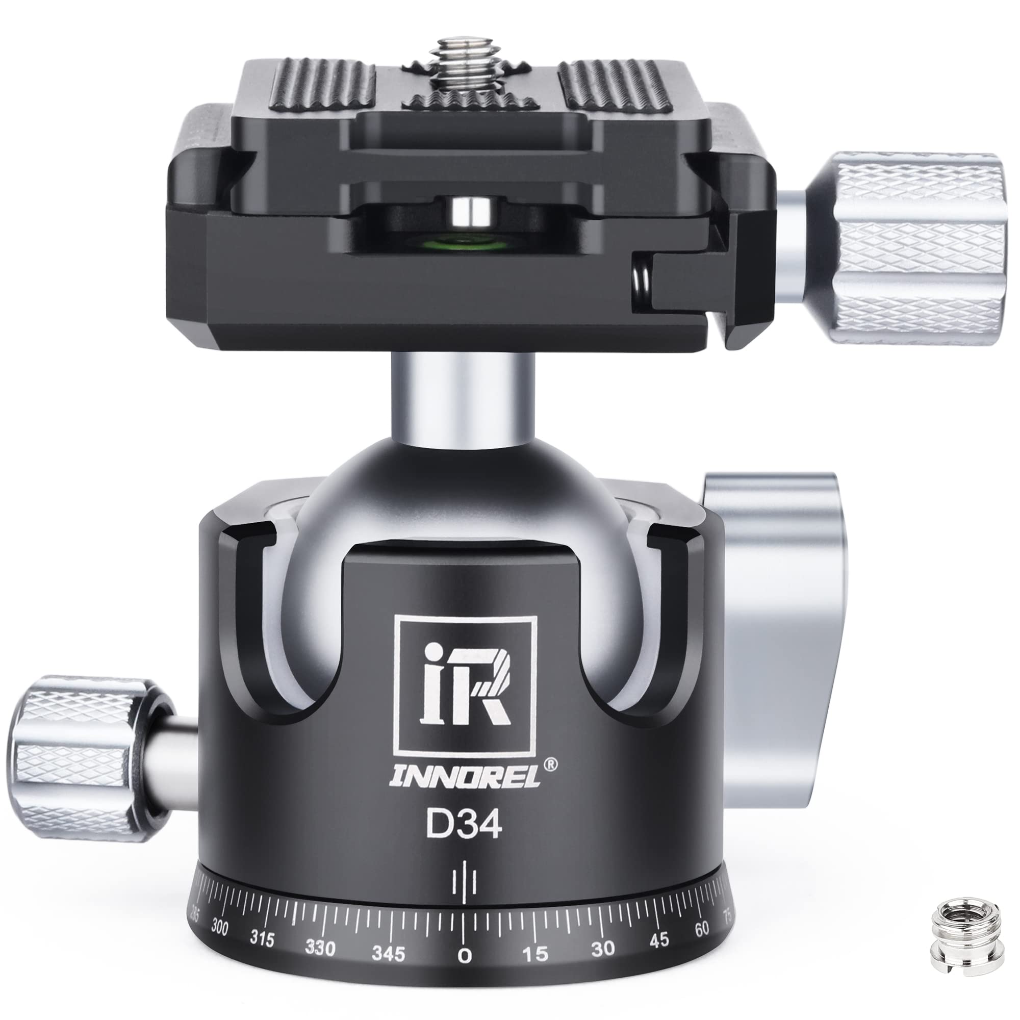 Innorel D34 34Mm Low Profile Tripod Ball Head Professional All Metal Cnc Panoramic Camera Tripod Head For Monopod,Dslr Cameras,C