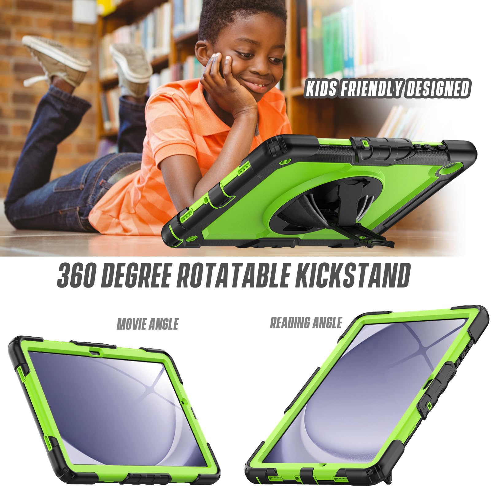 Herize Tab A9 Plus Case 11 Inch With Screen Protector Pen Holder | Three Layer Rugged Shockproof Case W/Stand Hand Strap Shoulde