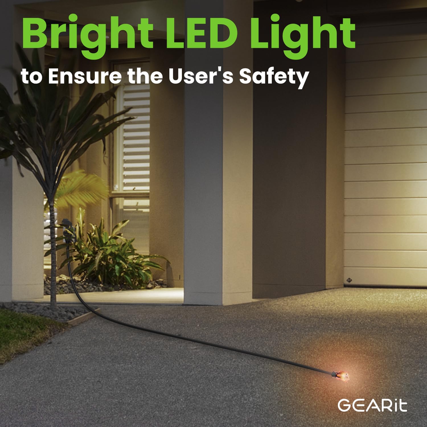 Gearit 360 Rotating Plug Indoor Outdoor Extension Cord Waterproof 100Ft   16 Gauge 16/3 Awg, 13A 1625W, 3 Prong Heavy Duty Exten