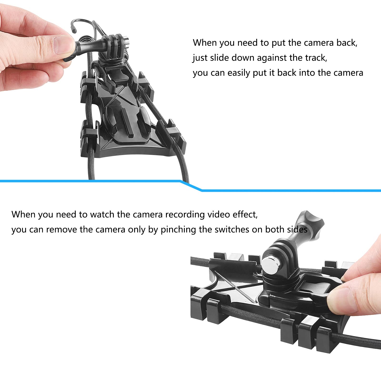 Soucor Net/Fence Mount Camera Backstop Compatible With Gopro Action Cameras And One X2,Smart Phones,Mevo Start, And Other Action