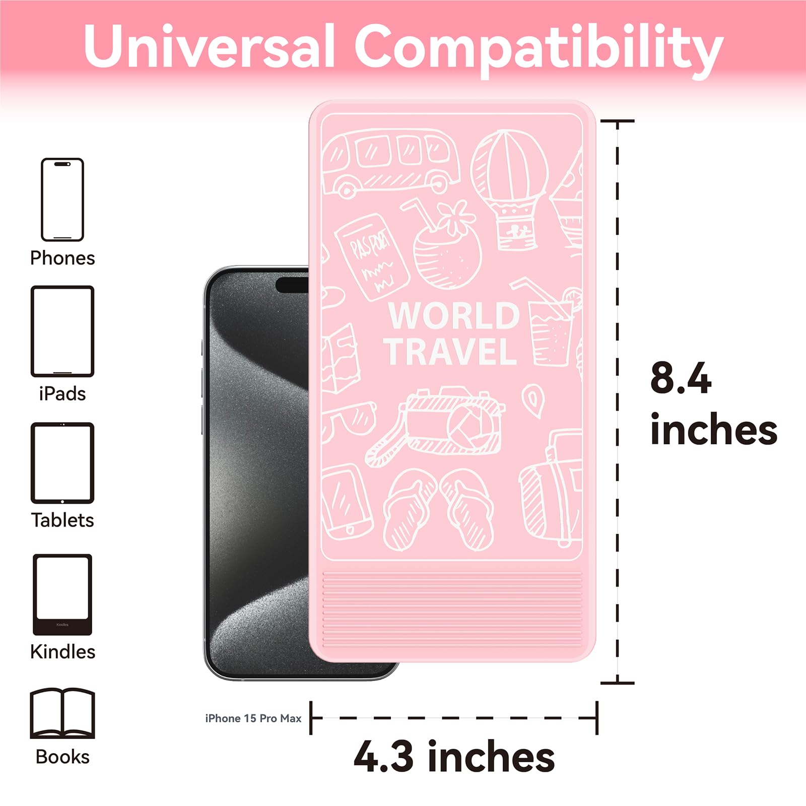 Huogantom Airplane Phone Holder Mount, Travel Essentials Flexible Phone Holder, Airplane Tablet Holder For Flying, Desk, Compati