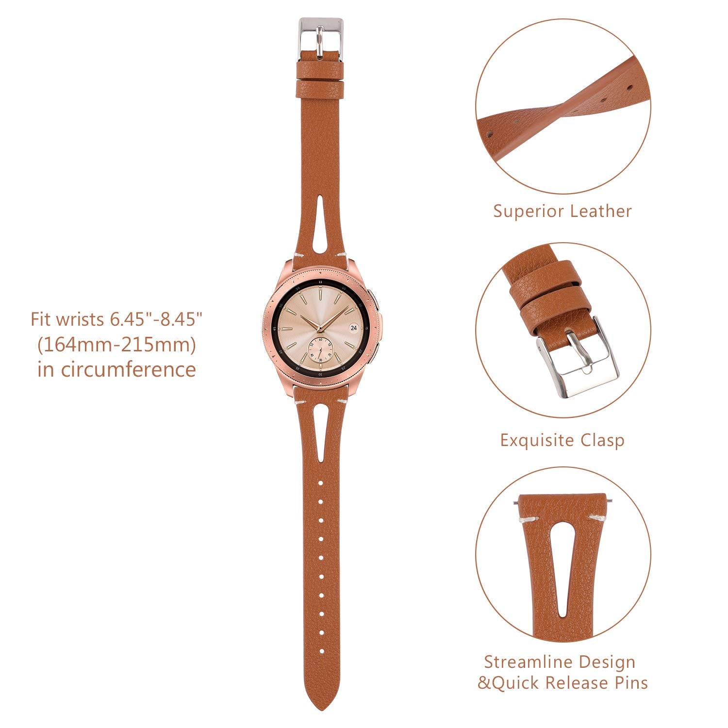 Toyouths Compatible With Samsung Galaxy Watch 6/5/5 Pro/Watch 4 40Mm 44Mm/Watch 4 Classic 42Mm 46Mm/Watch 3 41Mm/Active 2 Band W