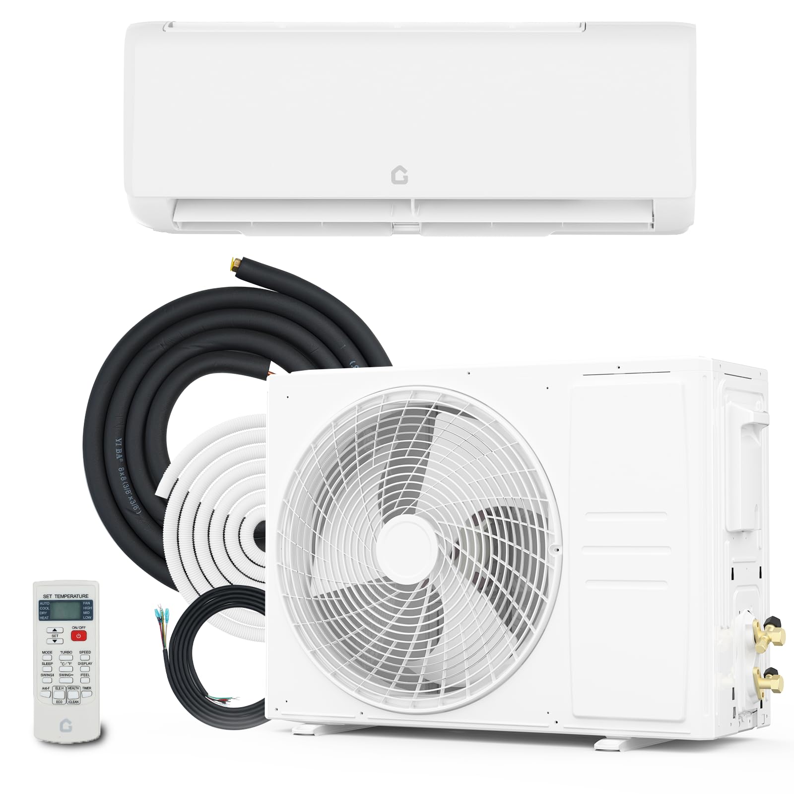 GarveeTech 24000 BTU Mini Split Air Conditioner,21 SEER2 Ductless Inverter AC w/ 230V, Cool Up to 1500 Sq. Ft with Heat Pump Sys