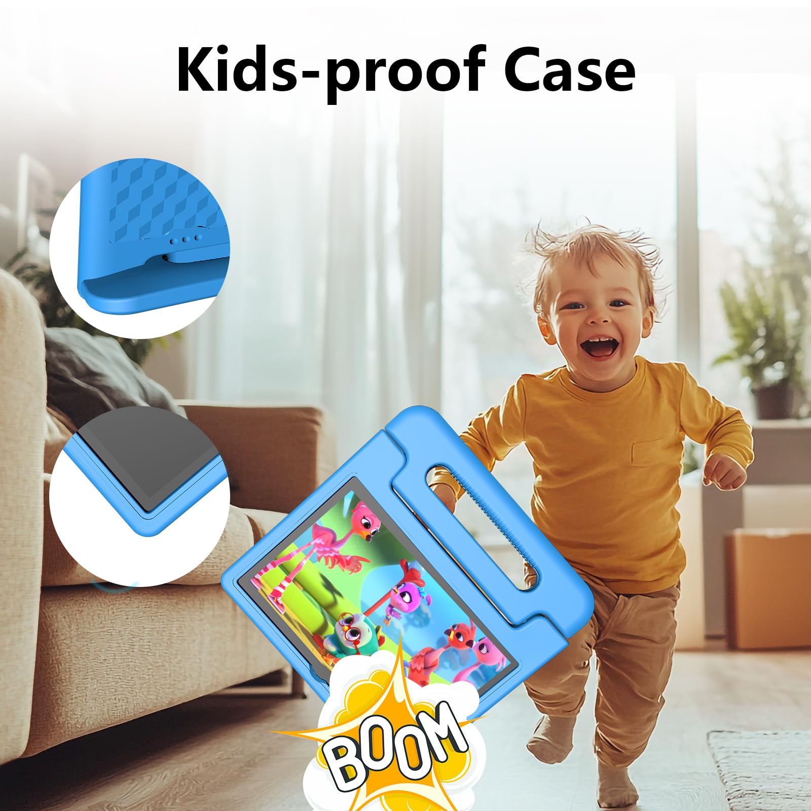 Jren Tablet For Kids|10 Inch Kids Tablet Android 14|Octa-Core|64Gb|Wifi |Bluetooth|Parental Control|Children Content|Children To