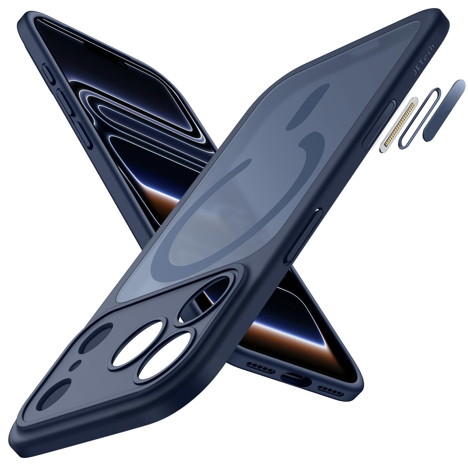 JETech Magnetic Case for iPhone 17 Pro Max 6.9-Inch Compatible with MagSafe, Shockproof Slim Phone Cover with Built-in Camera Co