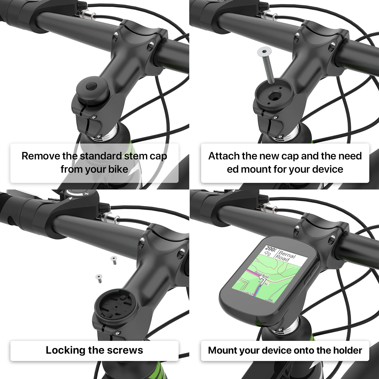 Bike Mount For Cateye   [4 Pack] Mount Adapter Insert Compatible With Cateye Out Front Cycling Computer Mounts, Bicycle Gps Comp