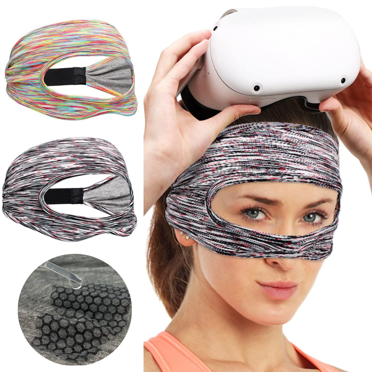 Vr Mask Display X-super Home VR Eye Mask Cover Breathable Sweat Band Adjustable Sizes ...