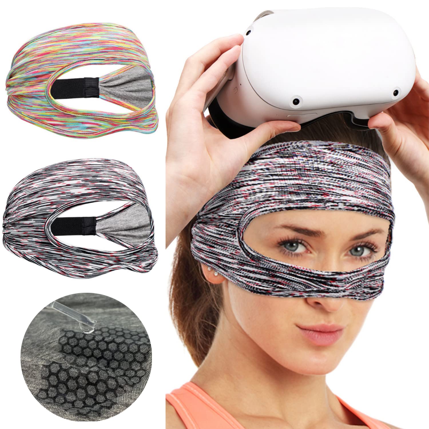 X-super Home VR Eye Mask Cover Breathable Sweat Band Adjustable Sizes HMD Padding for VR Workouts Supernatual with Virtual Reali