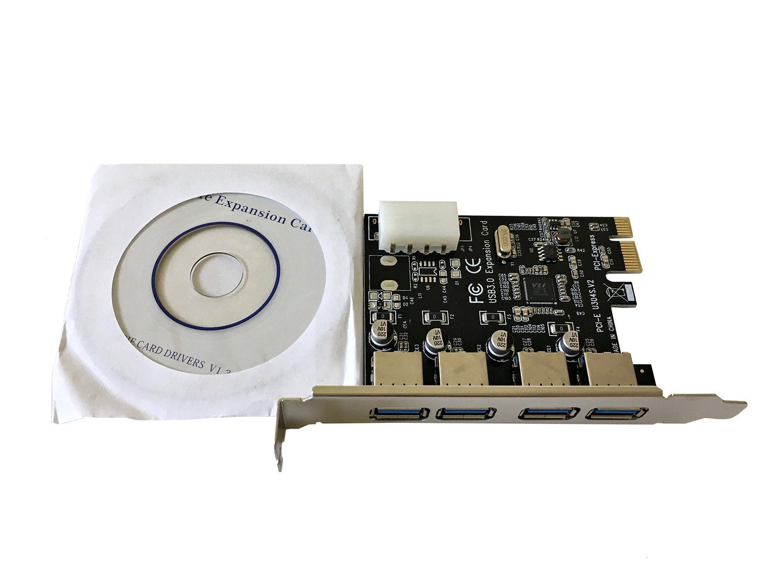 Aya 4-Port Usb 3.0 Superspeed Pci Express Expansion (Pcie) Card Up To 5Gbps