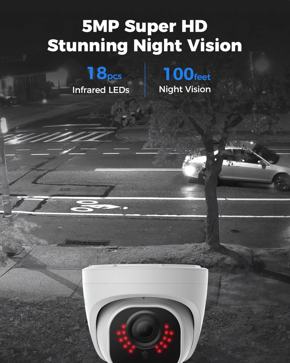 Reolink Smart 5Mp 8Ch Home Security Camera System, 4Pcs Wired Poe Ip Cameras Outdoor With Person/Pet/Vehicle Detection, 4K 8Ch Nvr With 2Tb Hdd For 24 7 Recording, Rlk8 520D4 5Mp