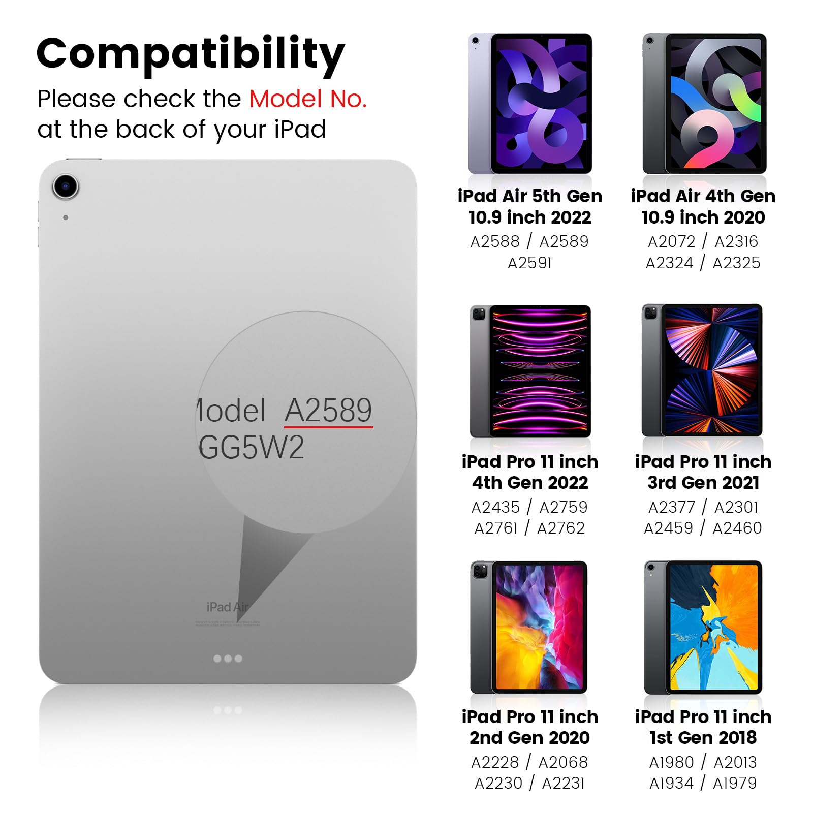 Nillkin Ipad Air 5Th Generation Case With Keyboard Backlight, Detachable Kickstand,Pencil Holder, Trackpad, Backlit Laptop Style