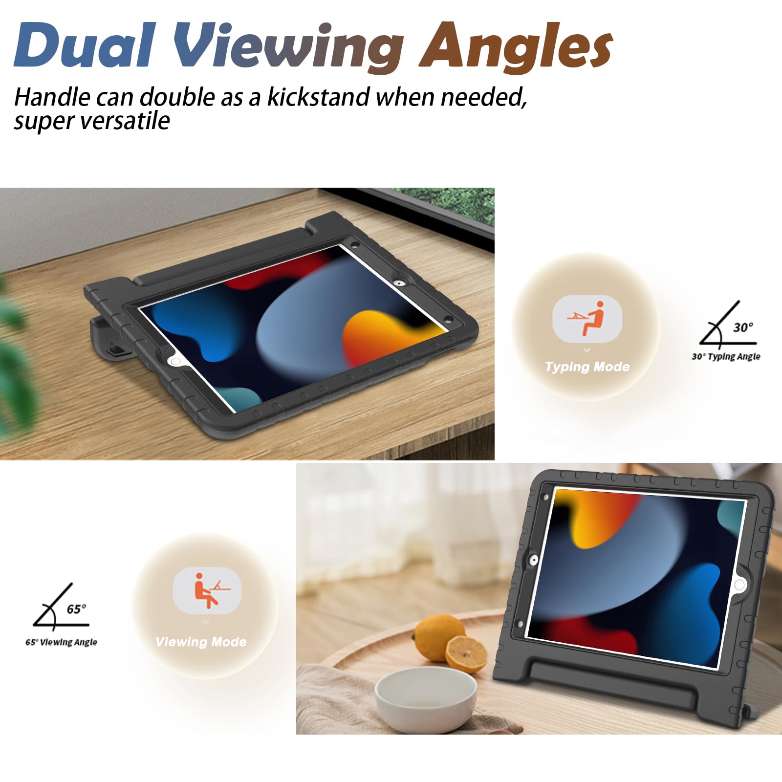 Ltrop Kids Case For Ipad 9Th/ 8Th/ 7Th Generation (2021/2020/ 2019), Ipad 10.2 Case With Built In Screen Protector, Shockproof H