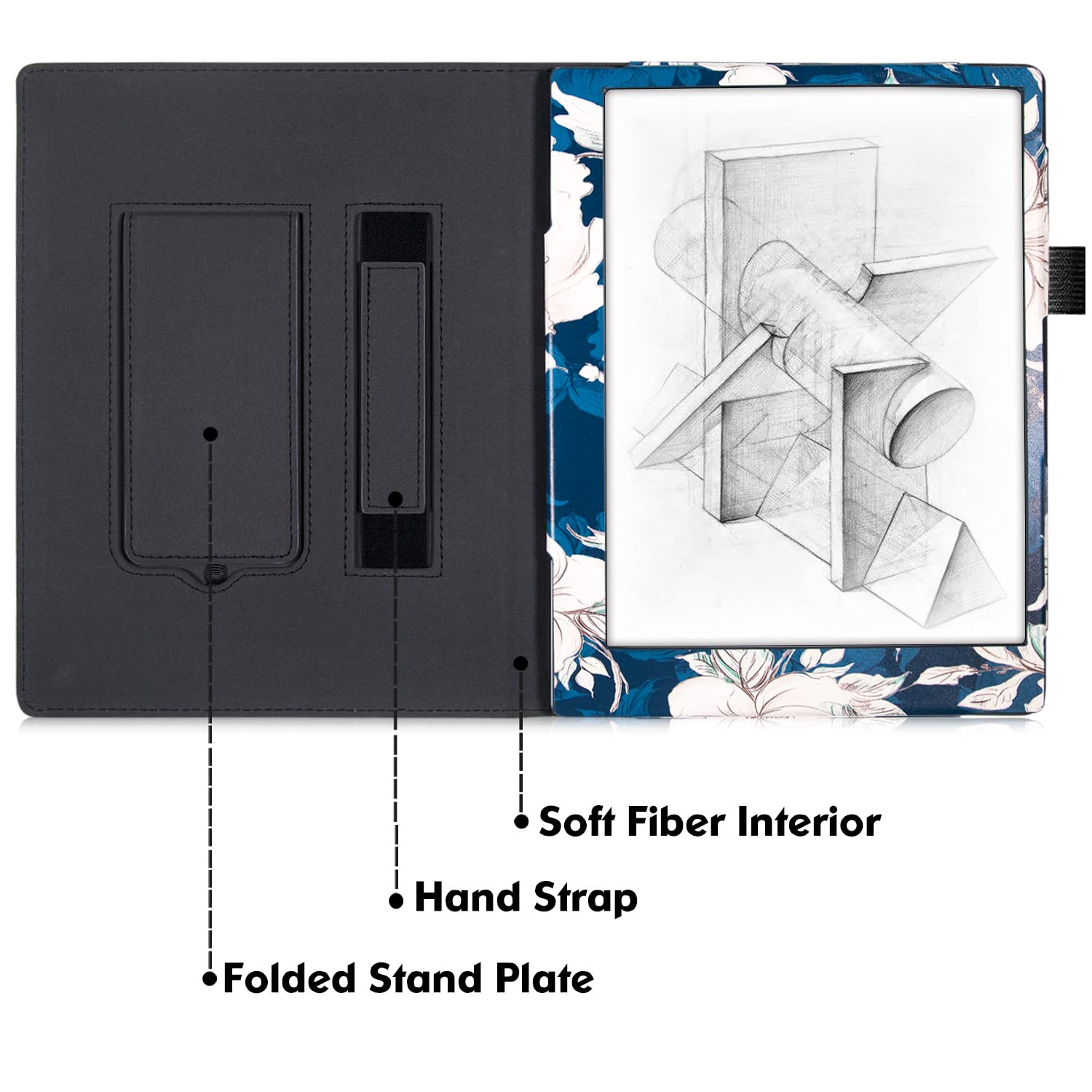 Bozhuorui Stand Case For 10.3'' Remarkable 2 Epaper Tablet (2020 Release)   Premium Pu Leather Sleeve Cover With Pen Holder And