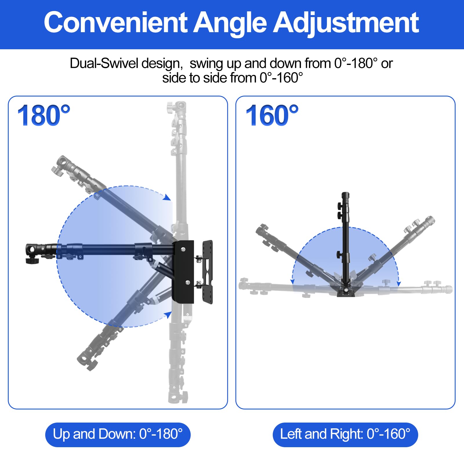 Fudesy Wall Mounting Triangle Boom Arm For Ring Light, Strobe Lighting Softbox Reflector Umbrella Monolight, And Photography Str