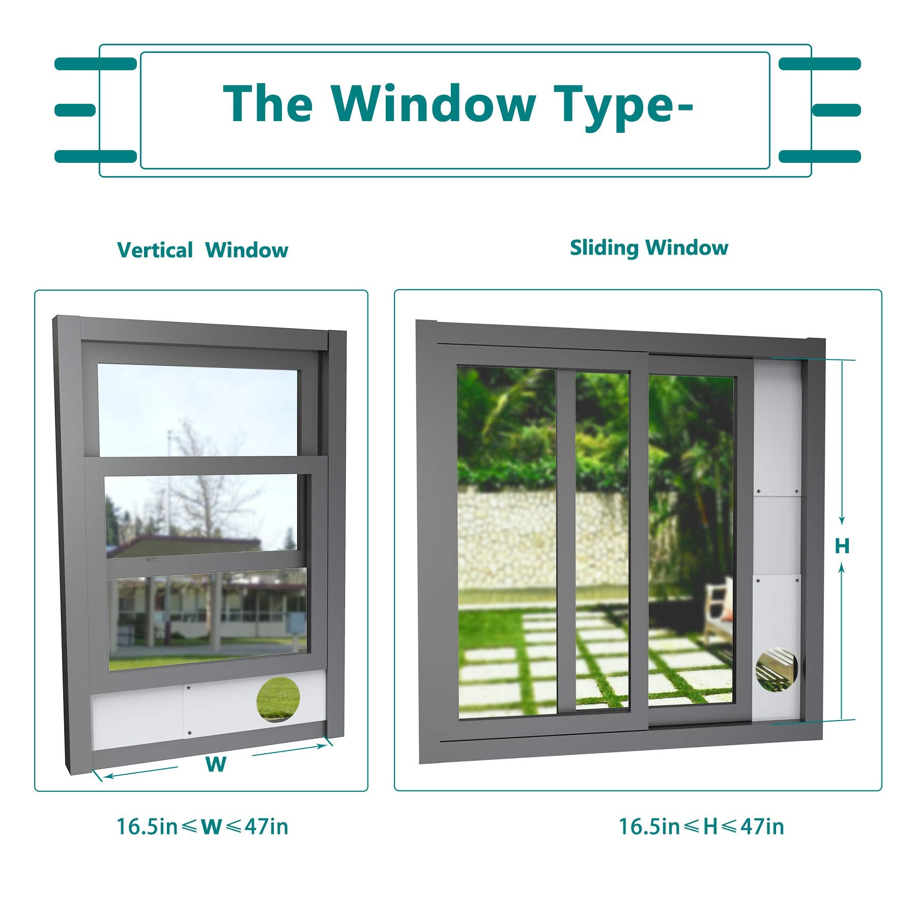 Daisypower Portable Air Conditioner Window Kit,Adjustable Window Vent Kit For Sliding Window,Portable Air Conditioner Replacemen