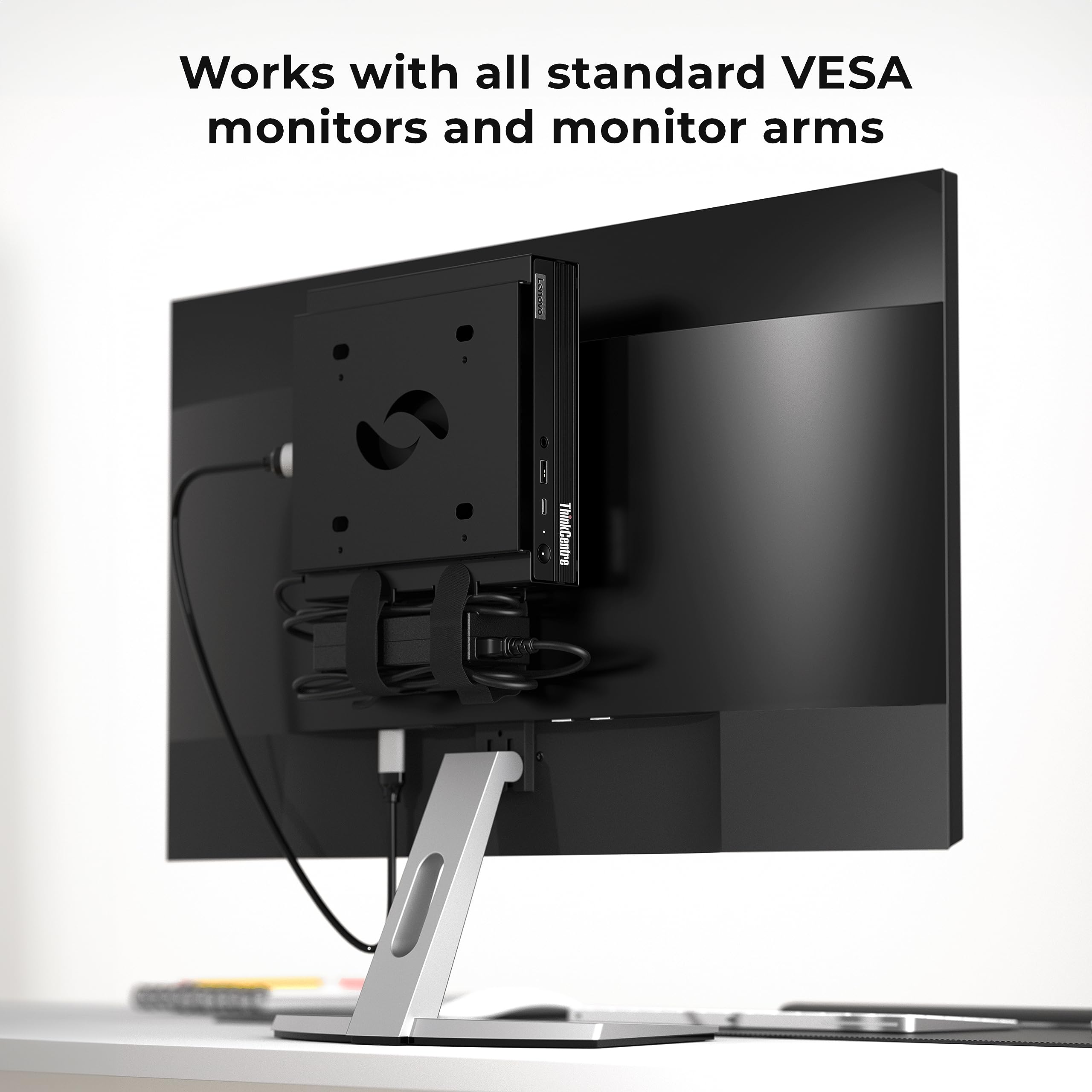 Humancentric Vesa Mount Compatible With Lenovo Thinkcentre Tiny M90Q Gen 2, M80Q Gen3, M90Q Gen3, M90Q Gen 2, M70Q Gen 2, M60E, M75Q Gen2, M70Q