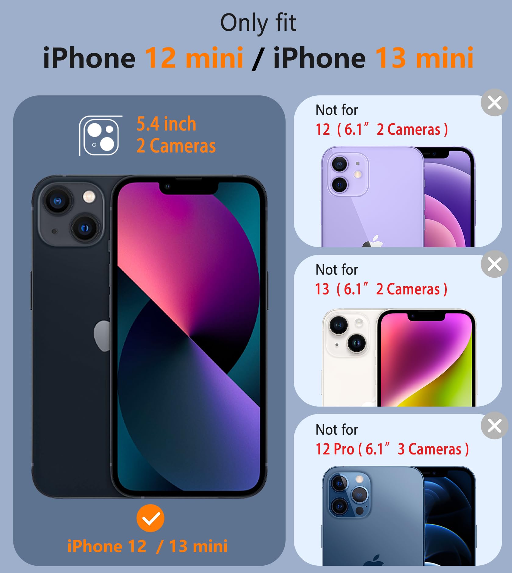 Fntcase For Iphone 12 Mini Magnet Case: Iphone 13 Mini Magnetic Dual Layer Military Grade Drop Shockproof Protection Cell Phone