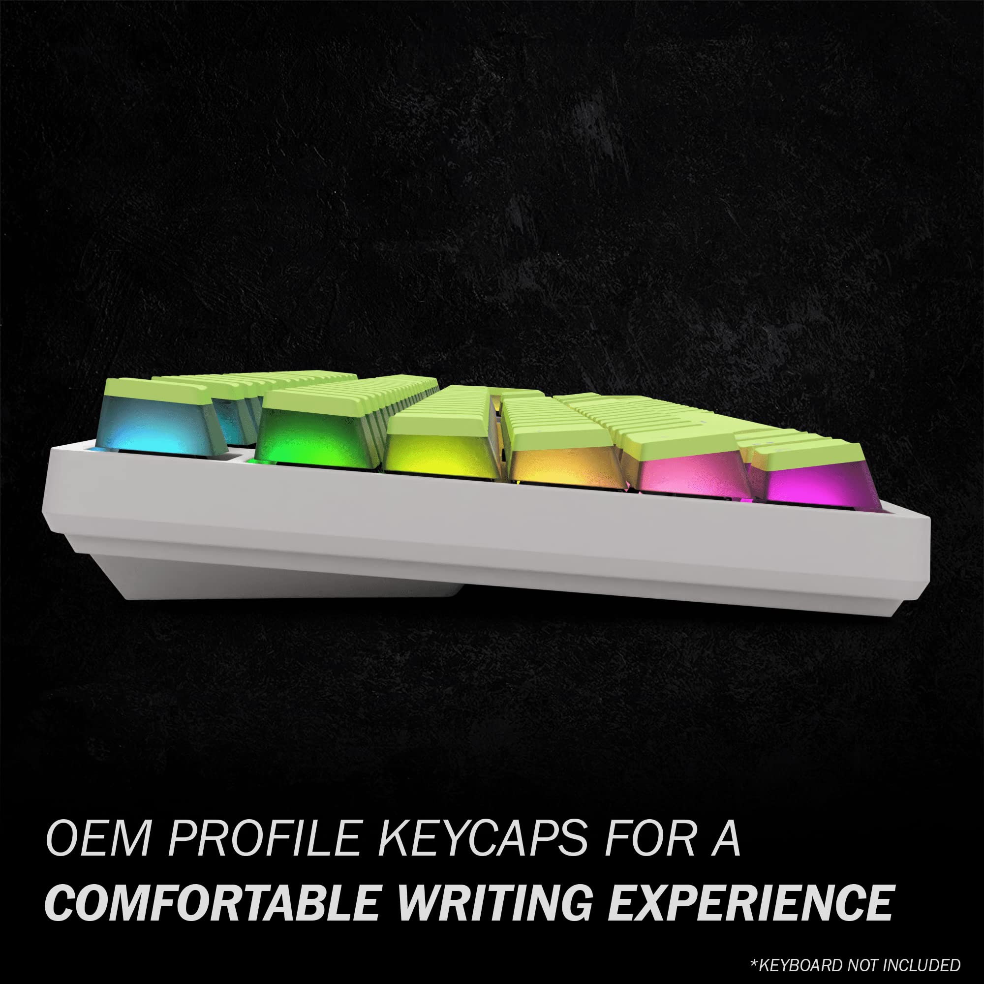 Hk Gaming Pudding Keycaps Set | Doubleshot Pbt Keycap Set | Full 112 Oem Profile Key Set | Ansi Us Layout | For Mechanical Keybo