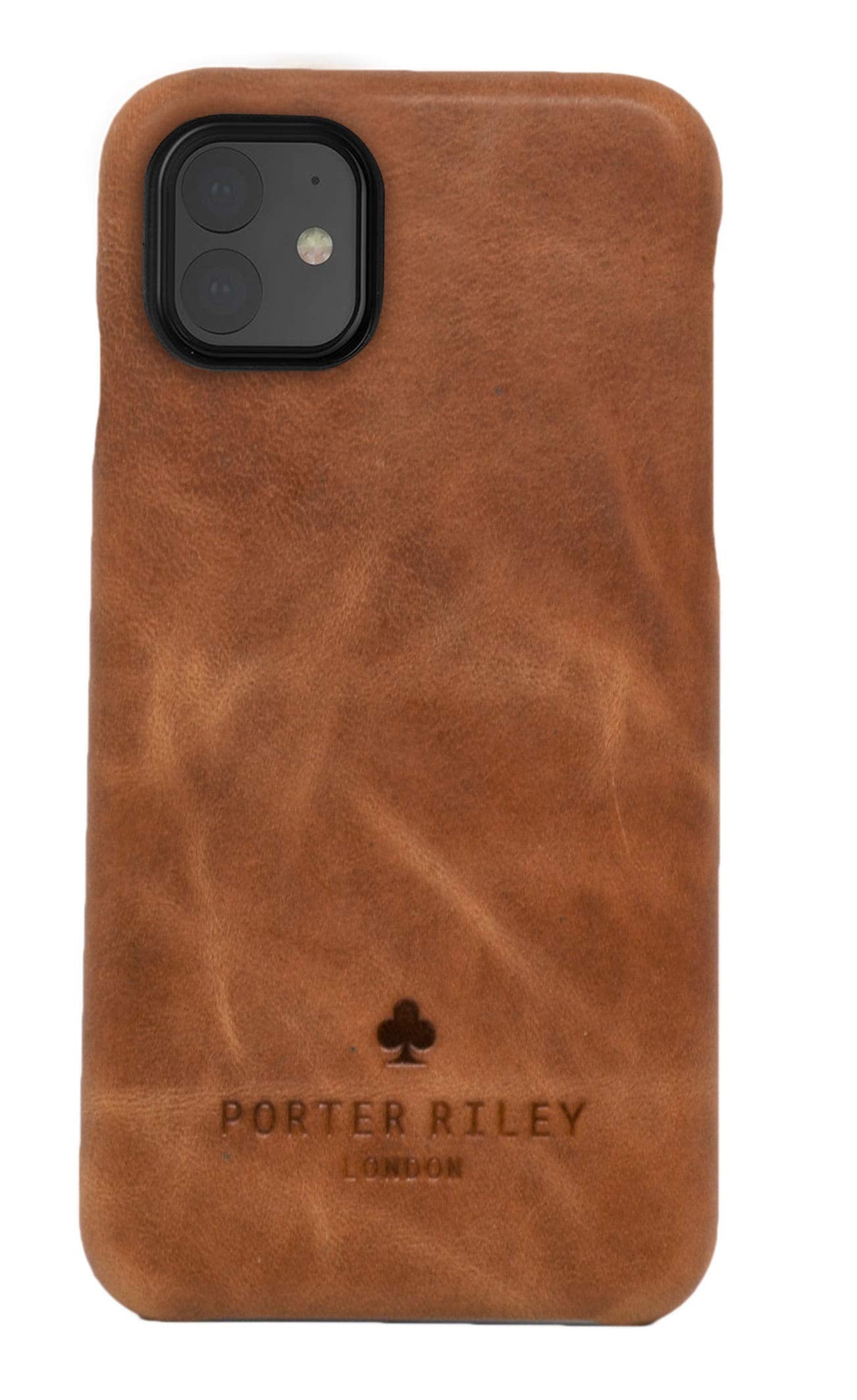 Porter Riley   Leather Case For Iphone 11 (6.1''). Premium Genuine Leather Slimline Back Case. (Tan)