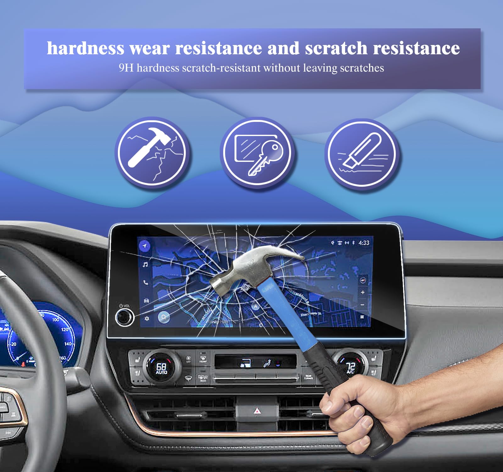 Ufgdsha 2Pcs 2024 Gle 350 Screen Protector For Gle 350 Mercedes Benz Accessories 2020 2023 2024 Mercedes Benz Gle Gls 350 450 20