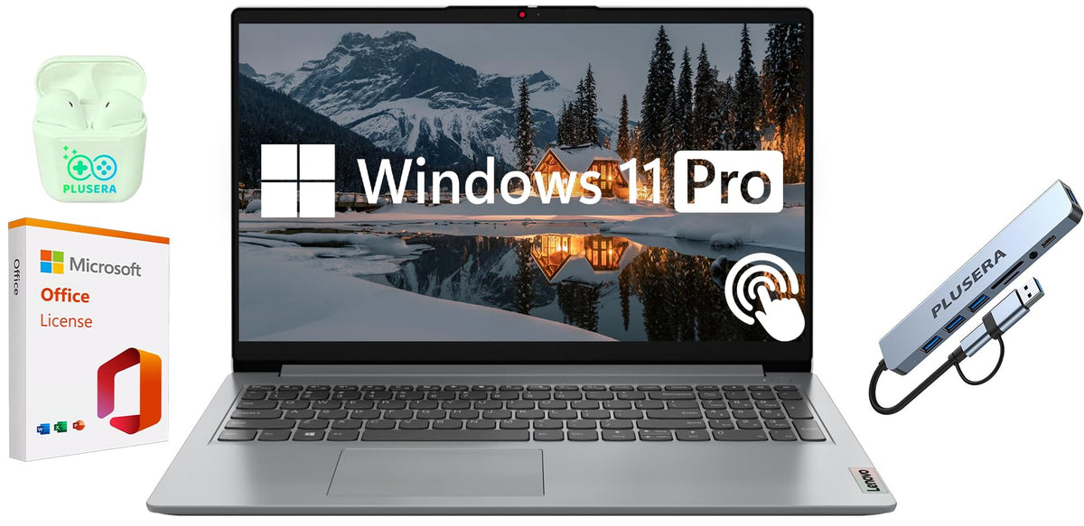 Lenovo Ideapad 15.6Fhd Touchscreen Laptop, 24Gb Ram 1.5Tb Storage (1Tb Ssd+512Gb Docking Station Set), 6 Cores Intel Core I3, Wi
