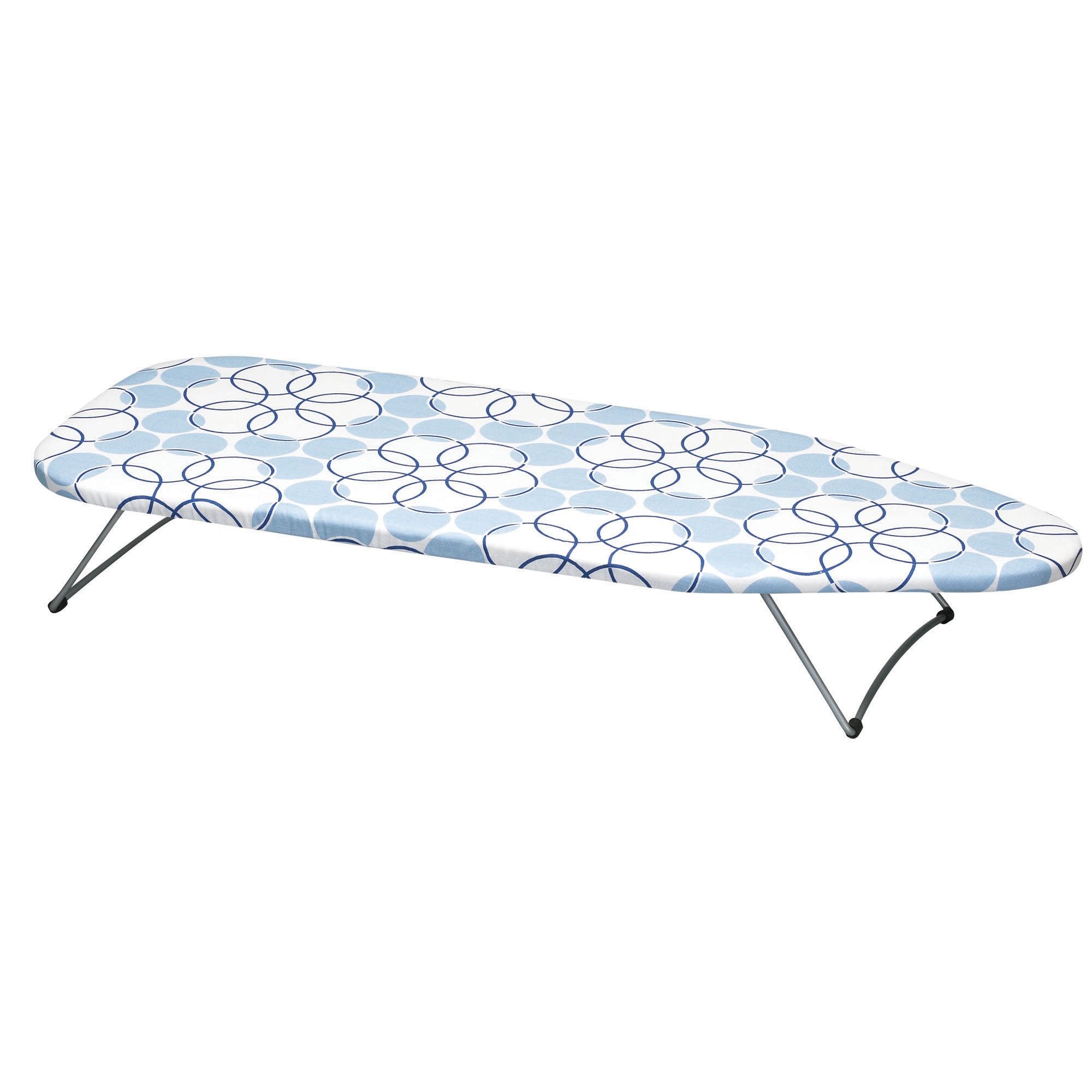 Household Essentials 122101 Small Tabletop Ironing Board With Folding Legs   Magic Rings Cover And Pad,Blue Rings