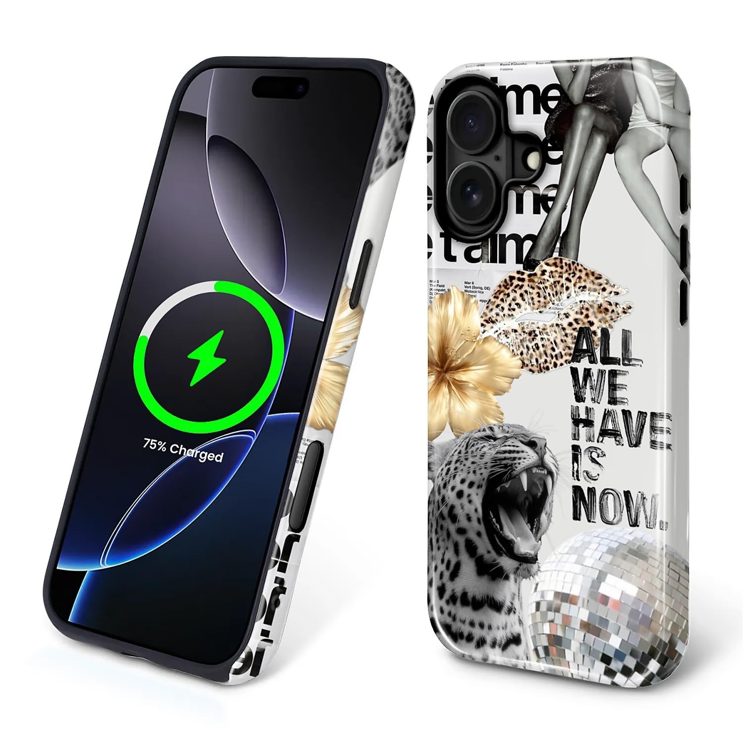 Flivro Magnetic Case for iPhone 16 Plus, Compatible with Magsafe PC Hard Shell & Silicone Inner Bumper Anti-Scratch Full-Body Co