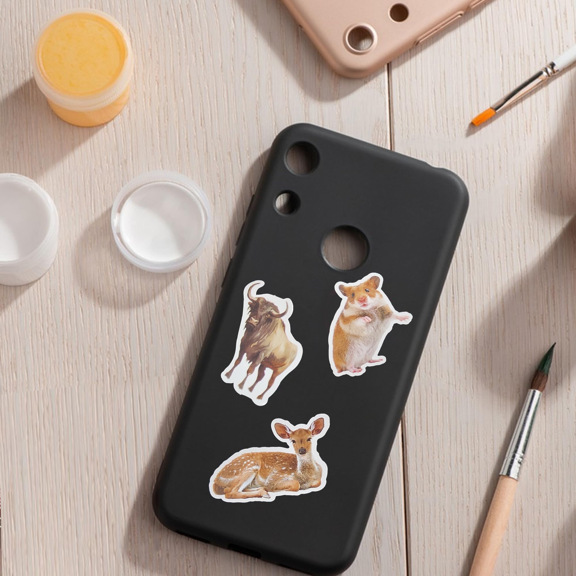 100 Pcs Jungle Animal Stickers Safari Zoo Animal Wild One Stickers For Laptop Water Bottle Computer Refrigerator Luggage Phone C