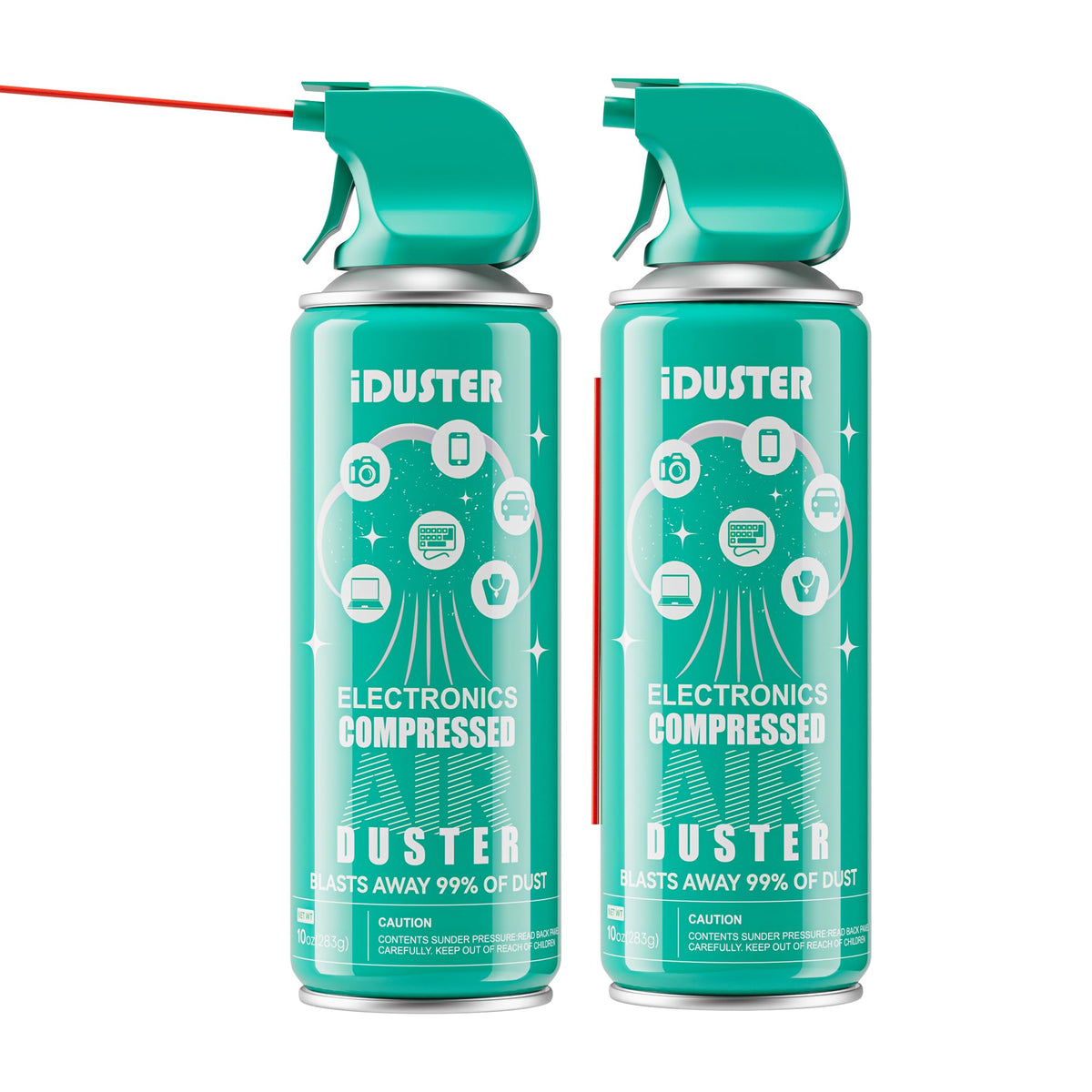 Iduster Compressed Canned Air Duster 152A   Computer Keyboard Cleaner Air Spray, 2 Count