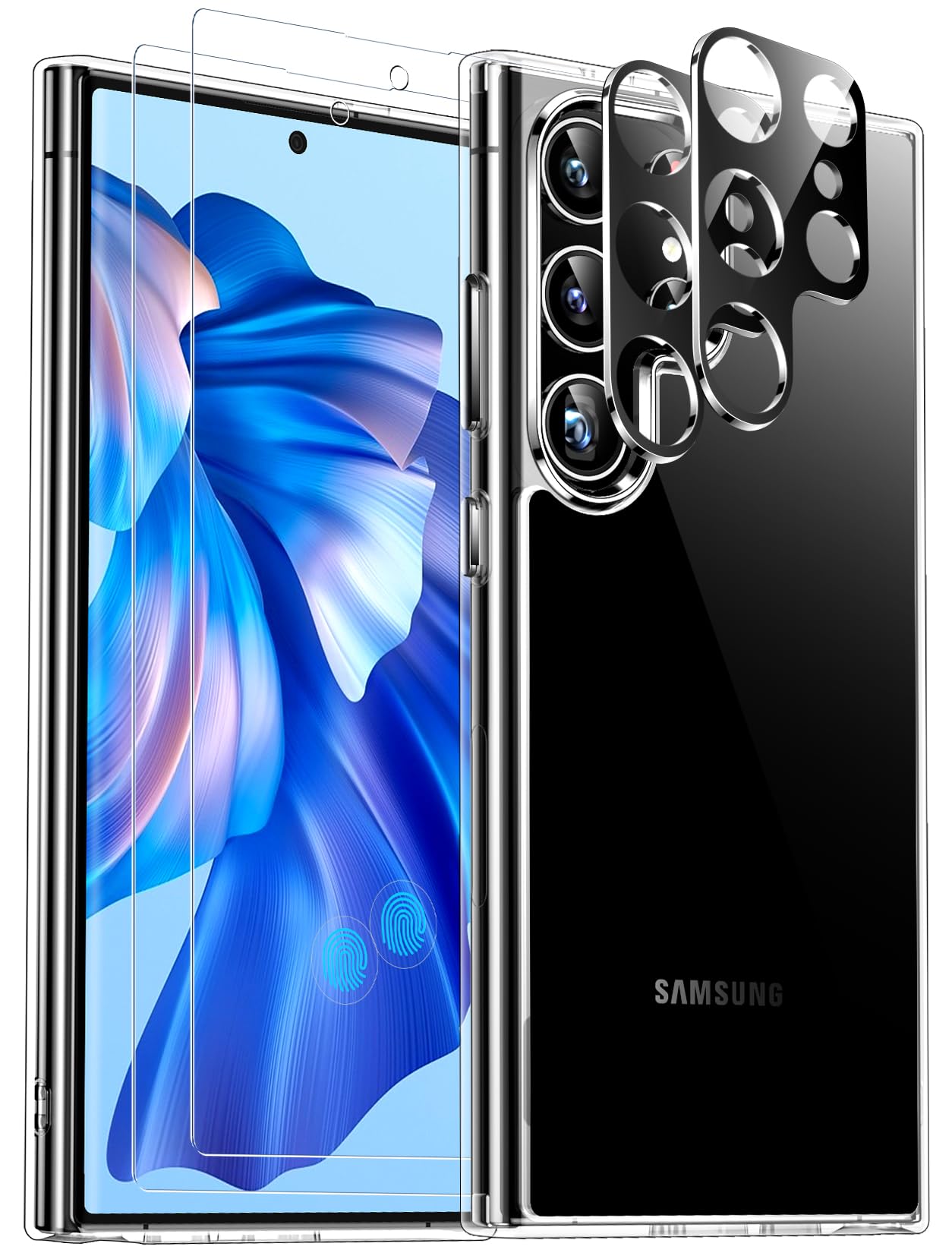 Red2Fire For Samsung Galaxy S24 Ultra Case Clear, [Non Yellowing] [Slim Thin] [Military Grade Drop Protection] Lightweight Shock