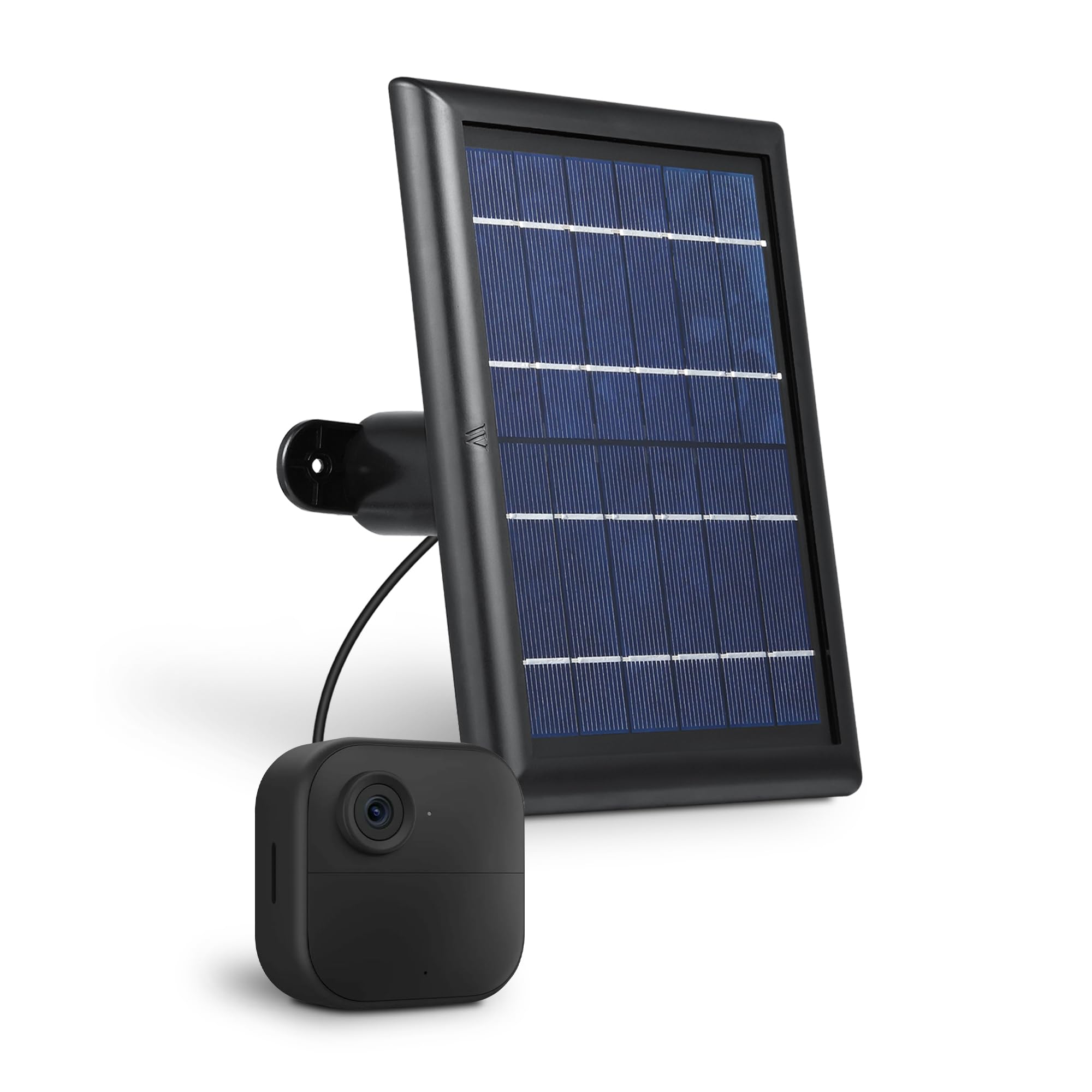 Wasserstein Solar Panel With Internal Battery   Compatible With Blink Outdoor 3/4 (Black) (Camera Not Included)