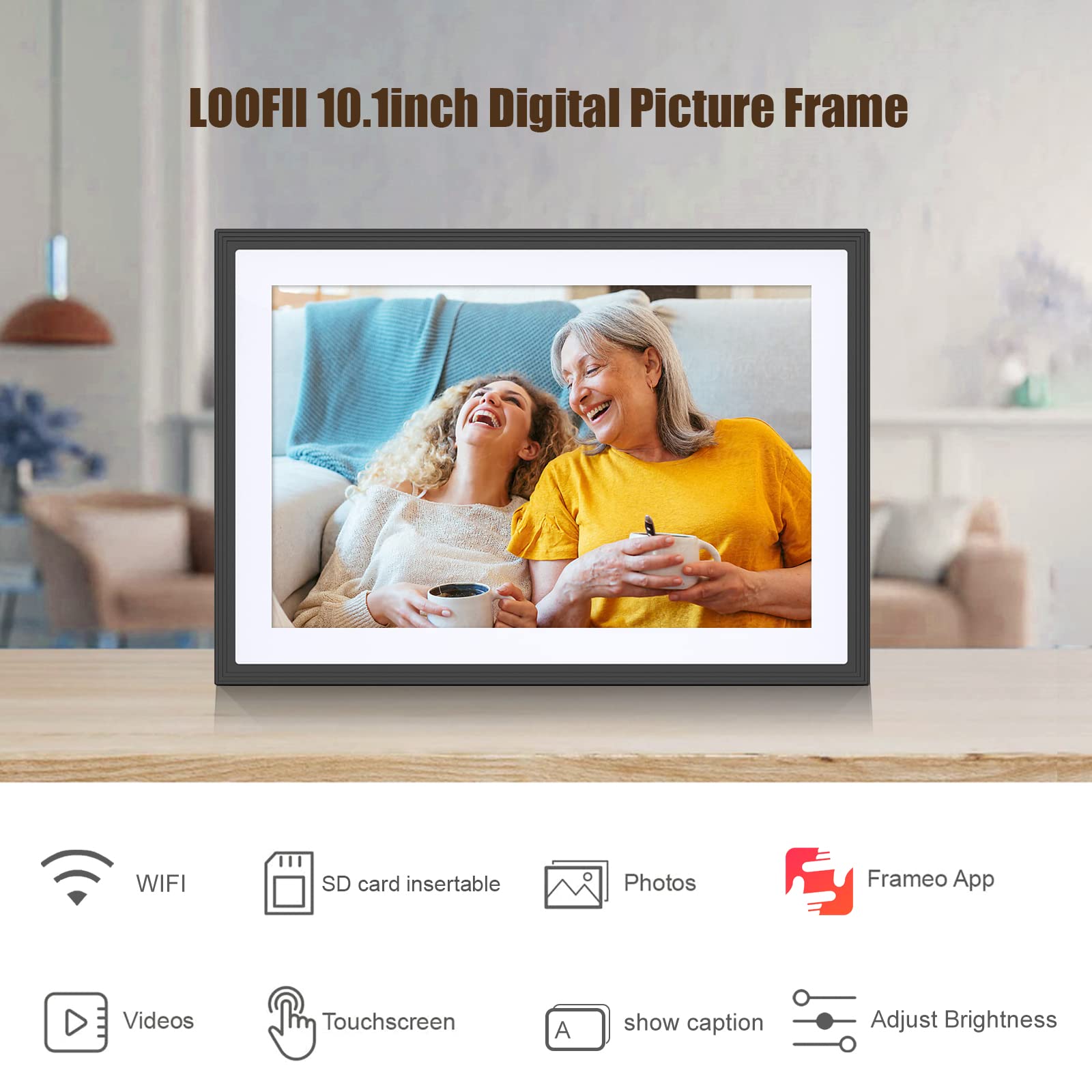 Frameo Digital Picture Frame 10.1 Inch Digital Photo Frame With 1920 * 1200 Ips Full Hd Touchscreen, 16Gb Wifi Digital Picture F