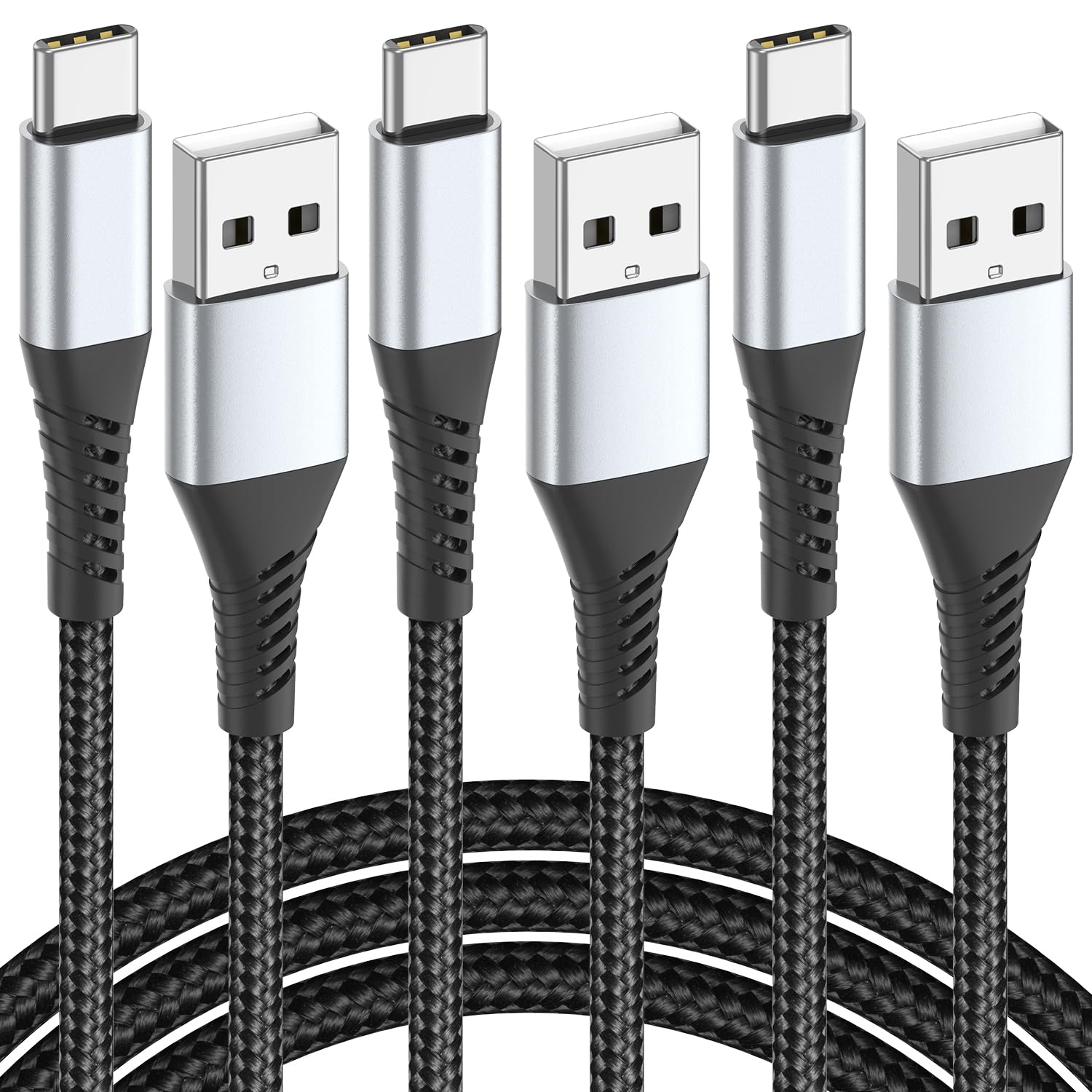 3Ft Usb C Cable, 3 Pack Braided Usb Type C Charger Cord 3 Feet Usb A To Usb C Cable Fast Charging For Samsung Galaxy S23 S22 Not